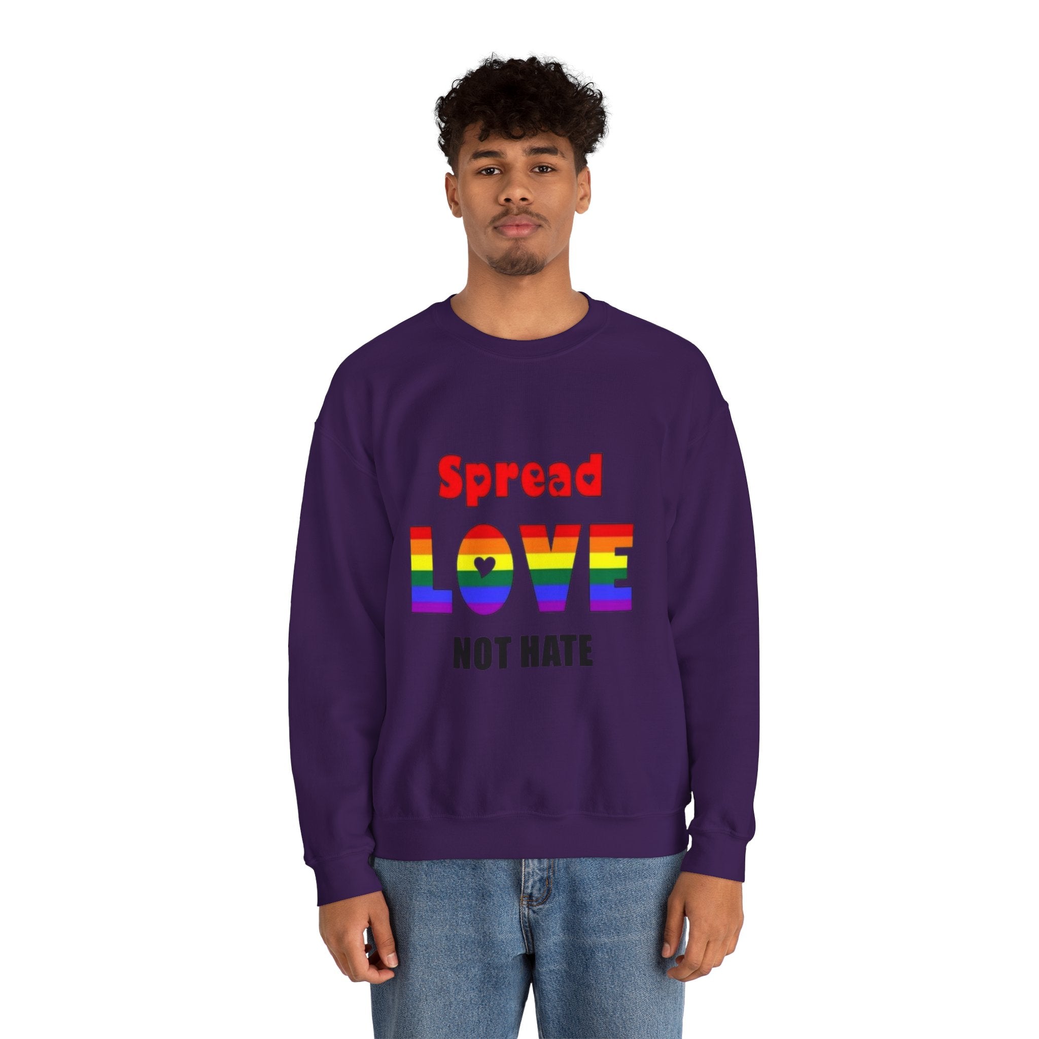 Spread Love Not Hate Unisex Crewneck Sweatshirt