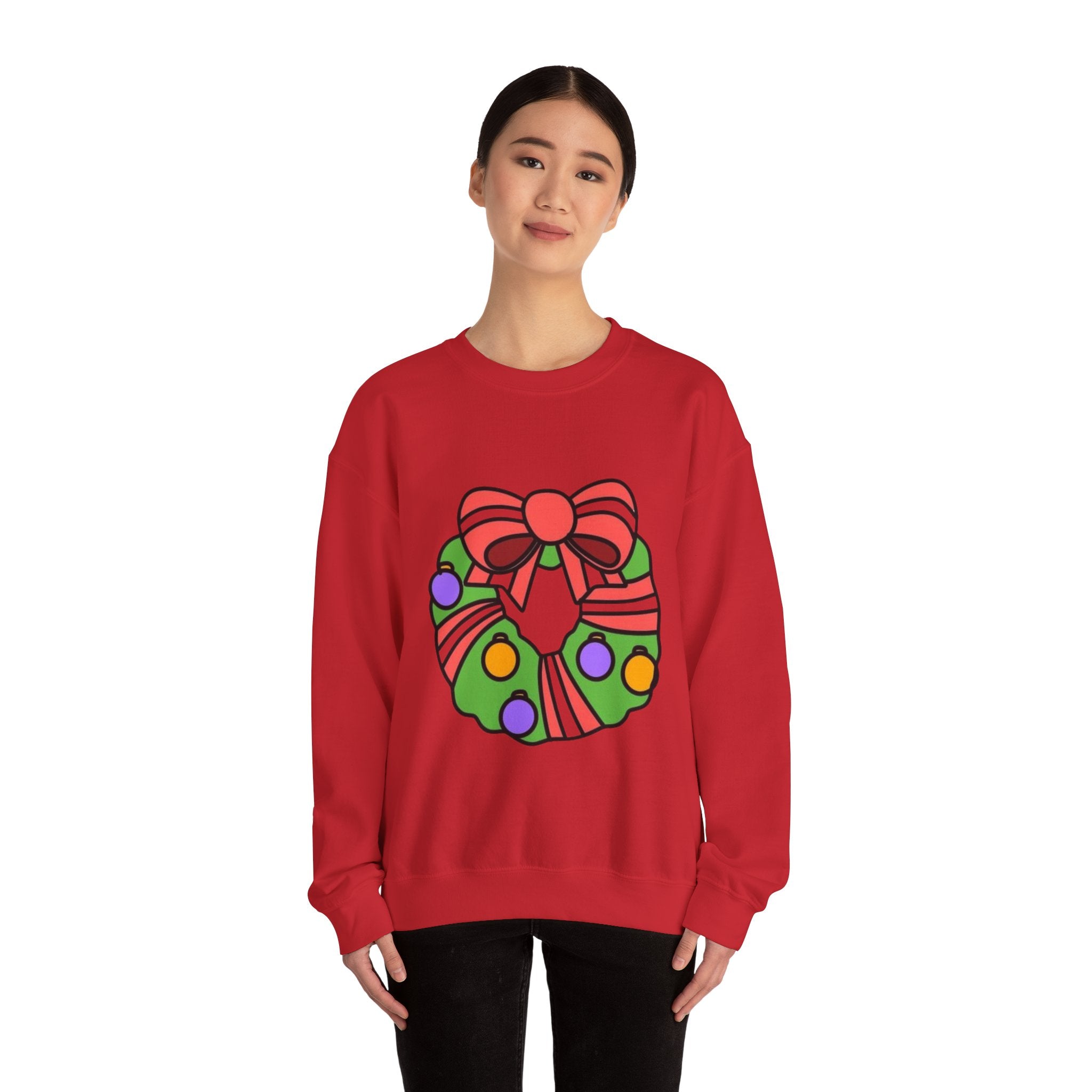 Holiday Wreath Unisex Heavy Blend™ Crewneck Sweatshirt