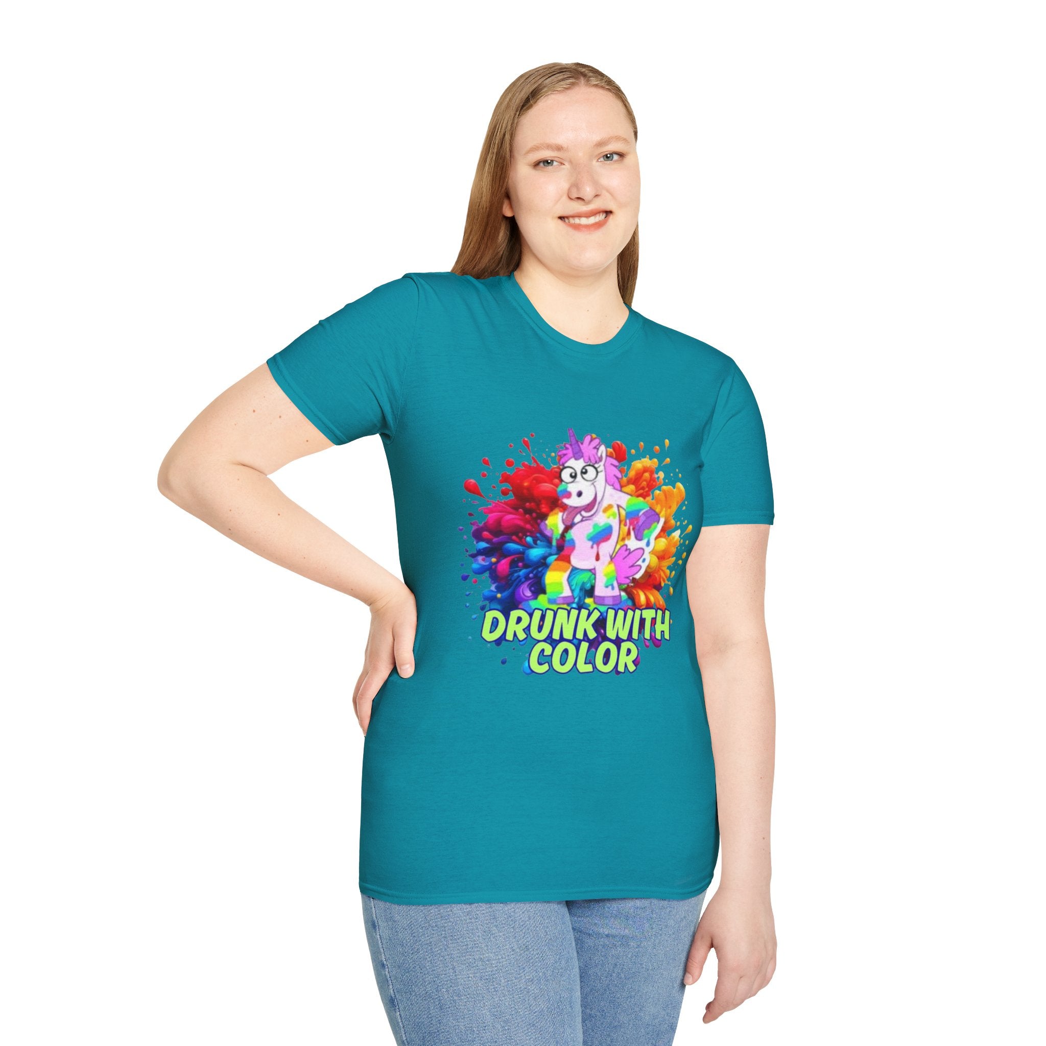 Drunk With Color Unicorn Unisex Softstyle T-Shirt