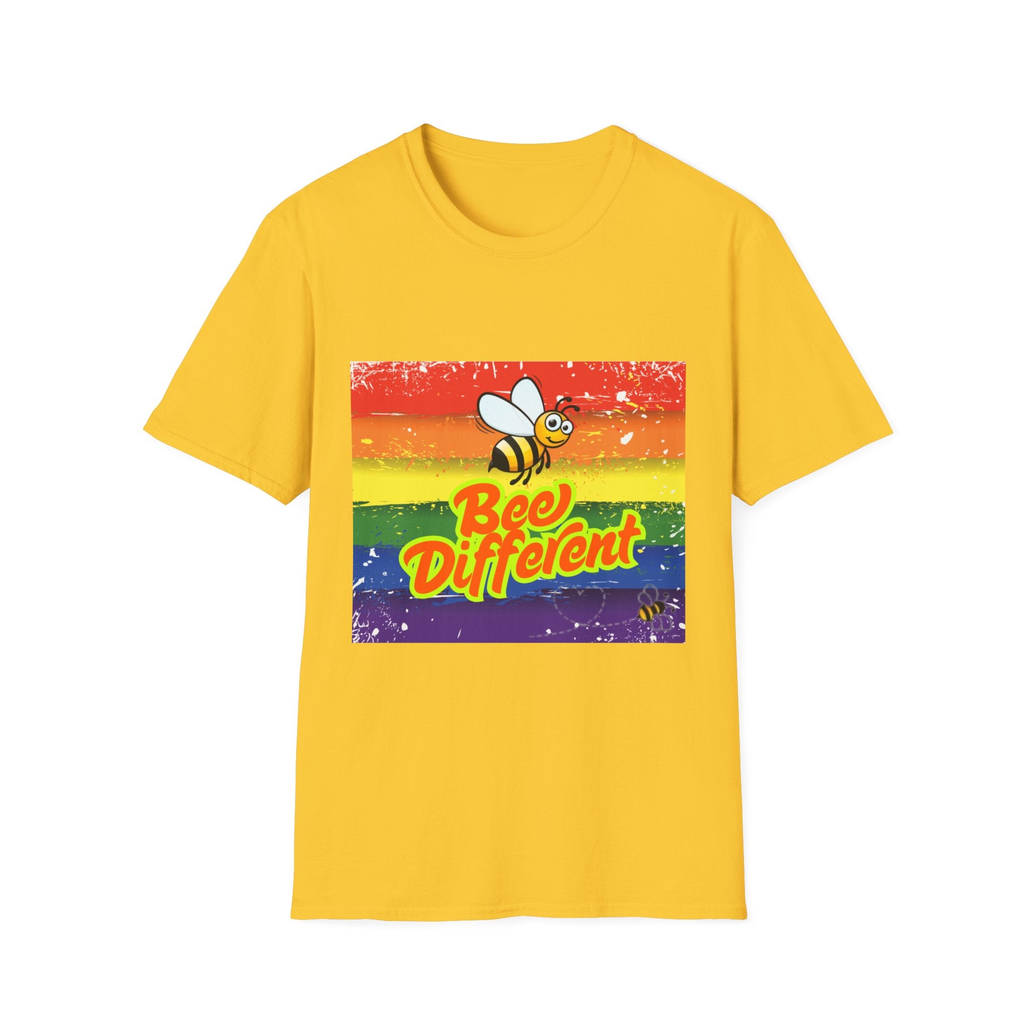 Bee Different Rainbow Unisex Softstyle T-Shirt