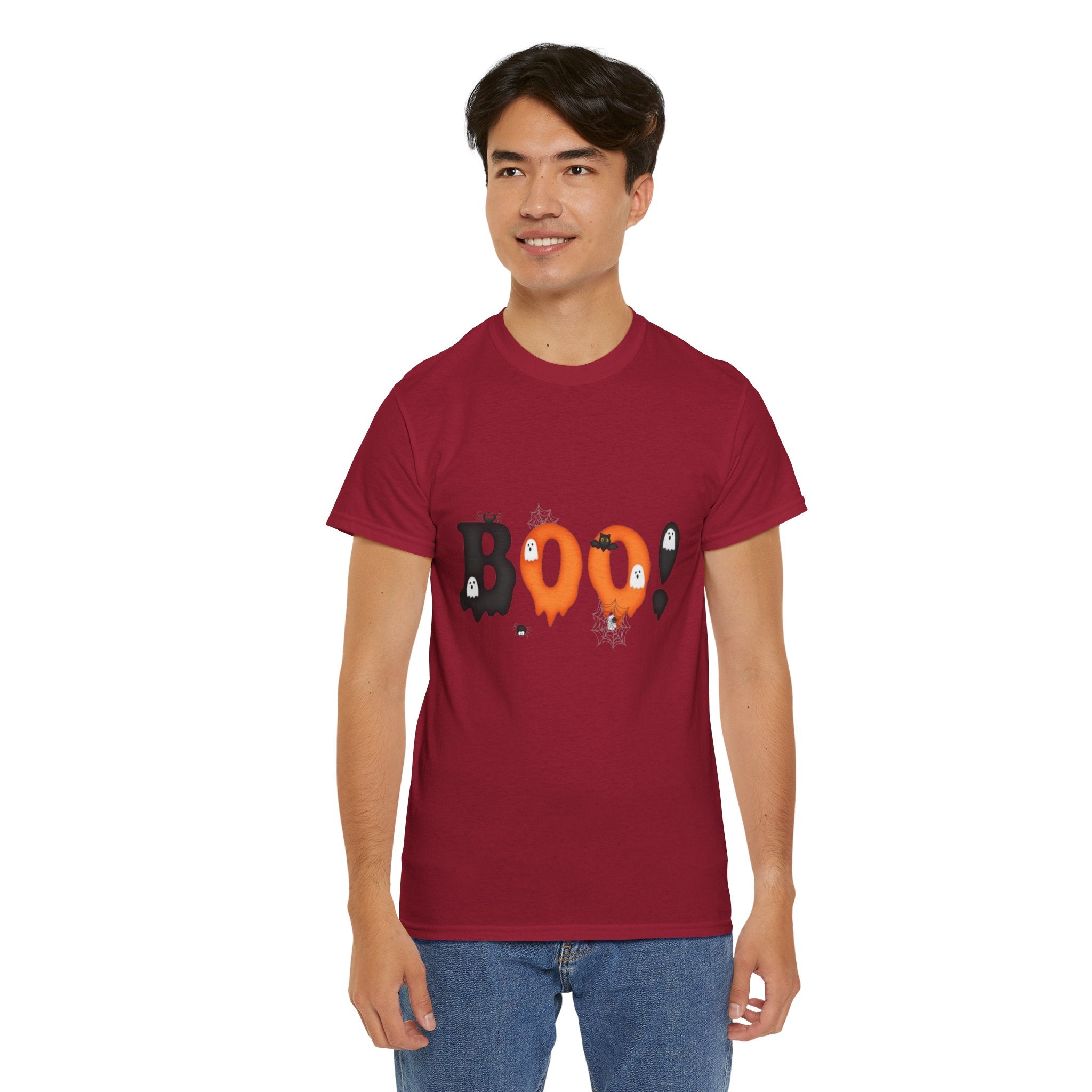 Halloween BOO! Unisex Short Sleeve Heavy Cotton T-Shirt