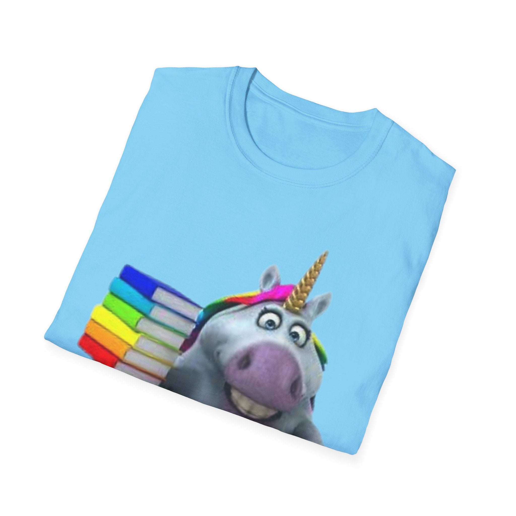 Unlocking Magic, One Book At A Time! Unicorn Unisex Softstyle T-Shirt