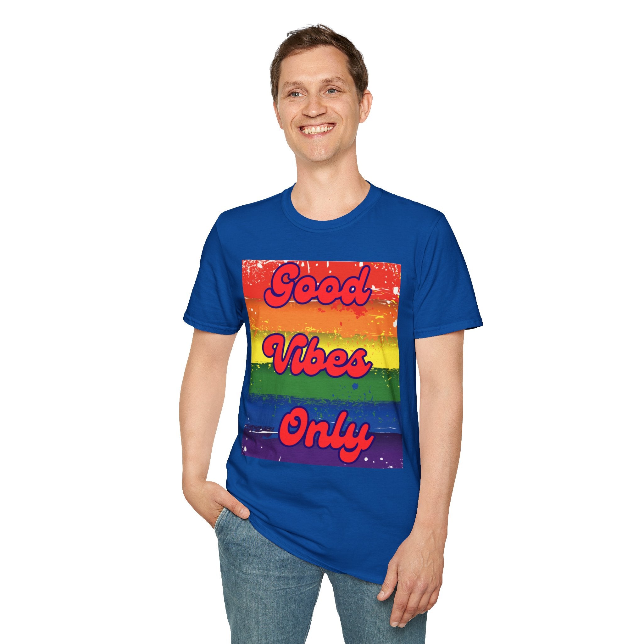 Good Vibes Only Red Unisex Softstyle T-Shirt