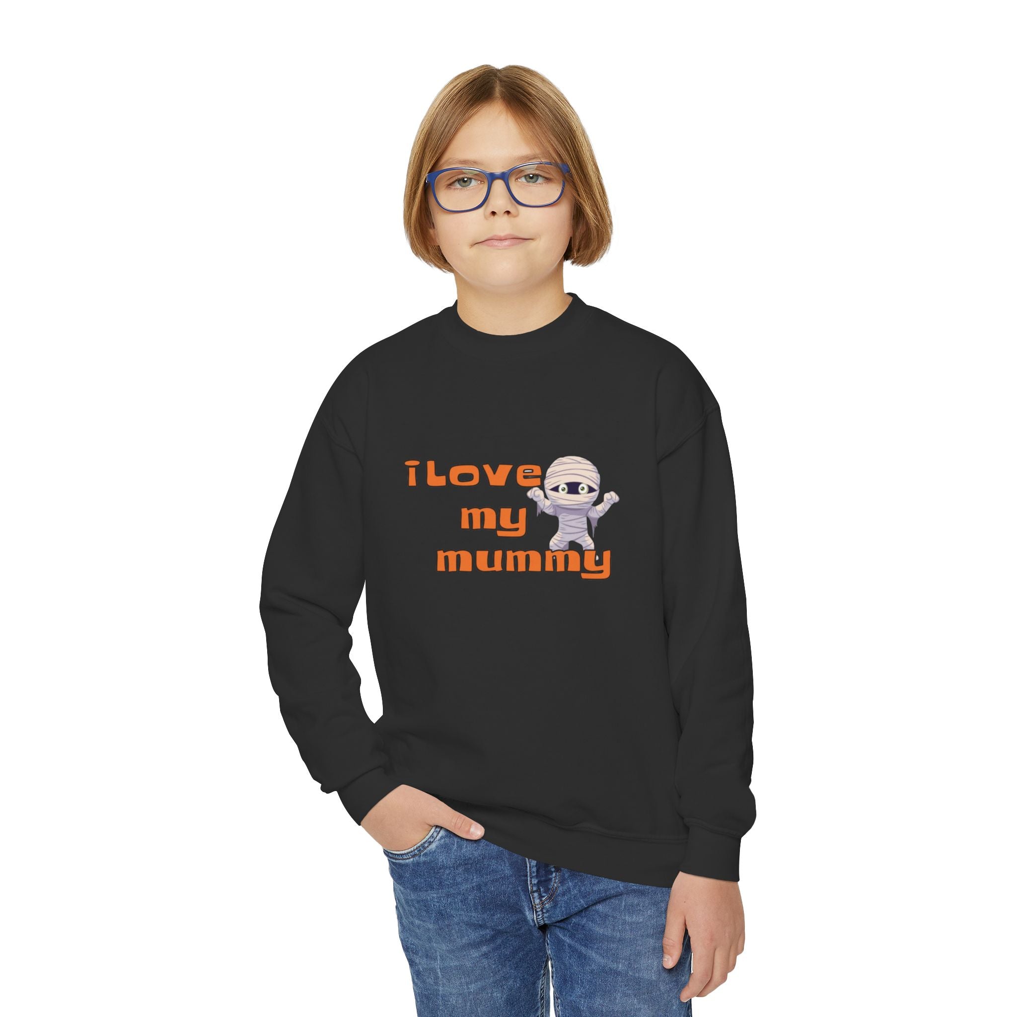 I Love My Mummy Youth Crewneck Sweatshirt