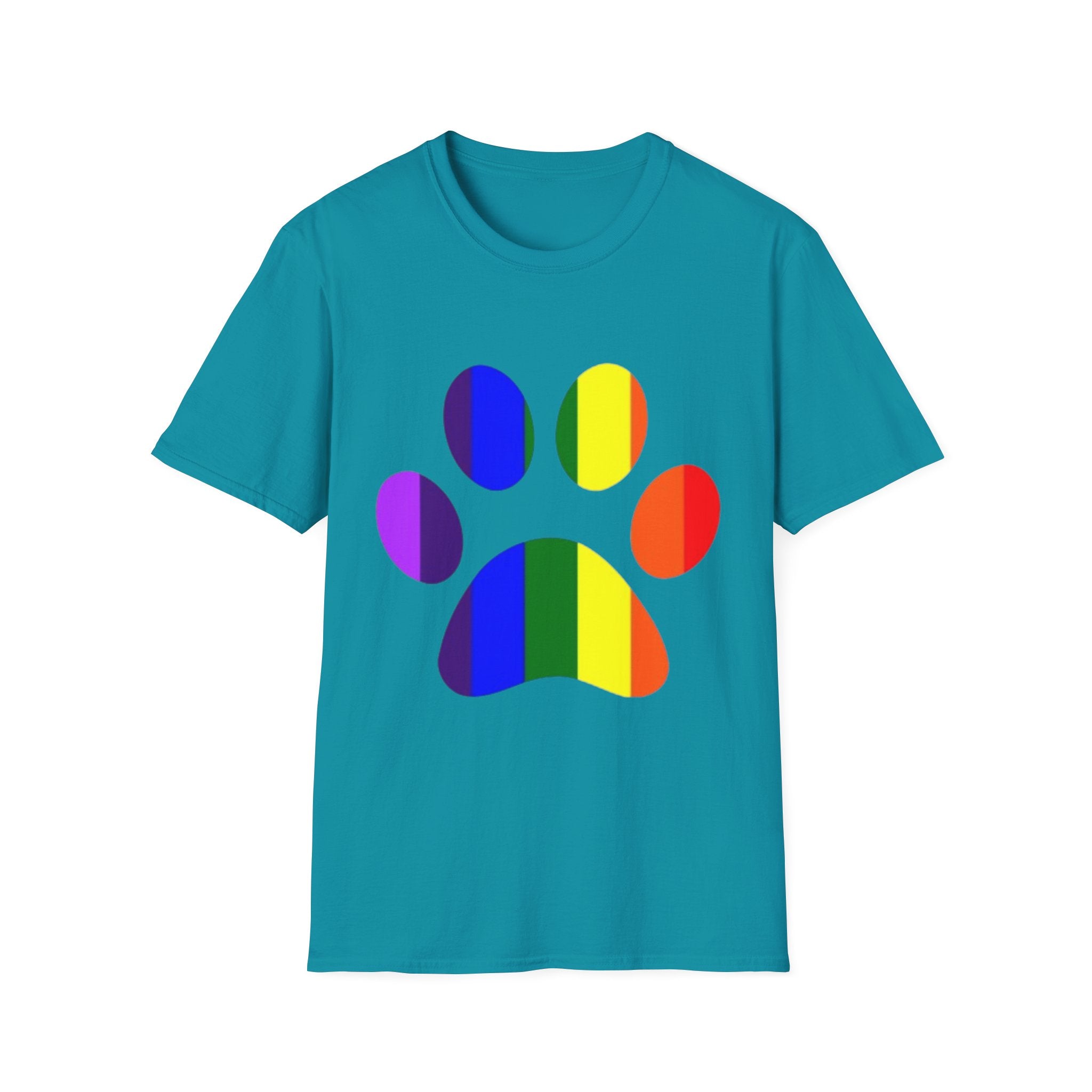 Pride Paw Print Unisex Softstyle T-Shirt