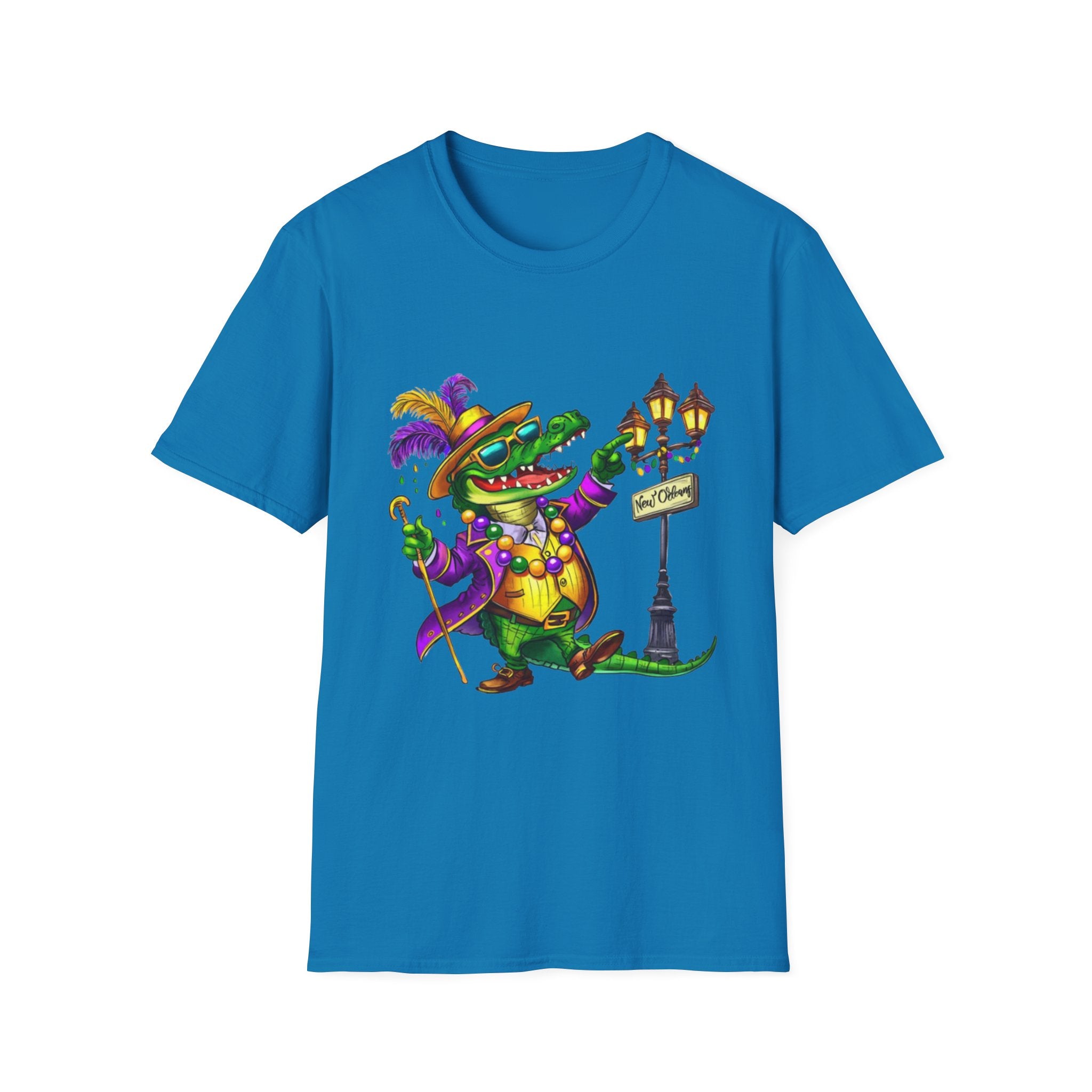 Mardi Gras Gator Unisex Softstyle T-Shirt