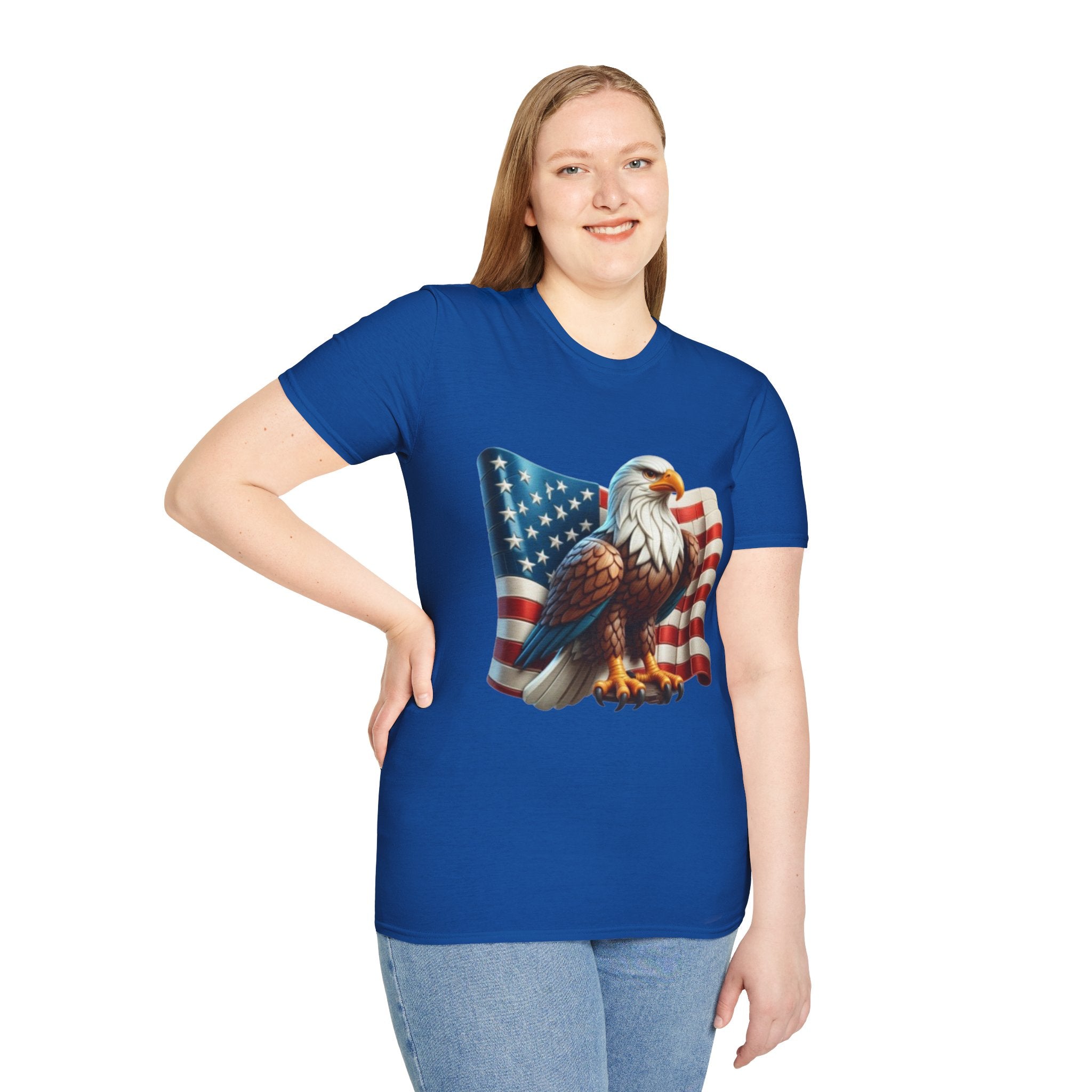 Patriotic Eagle Unisex Softstyle T-Shirt