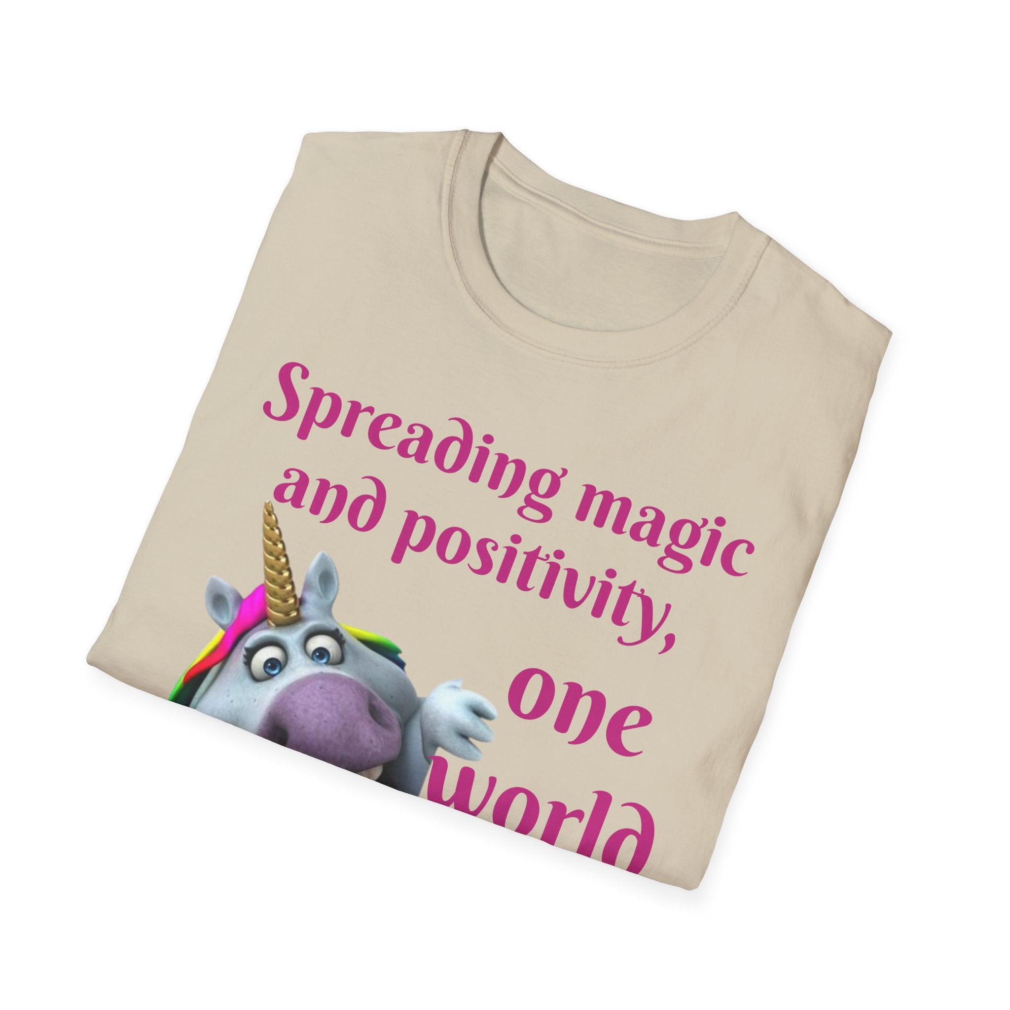 Spreading Magic And Positivity, One World At A Time! Unisex Softstyle T-Shirt