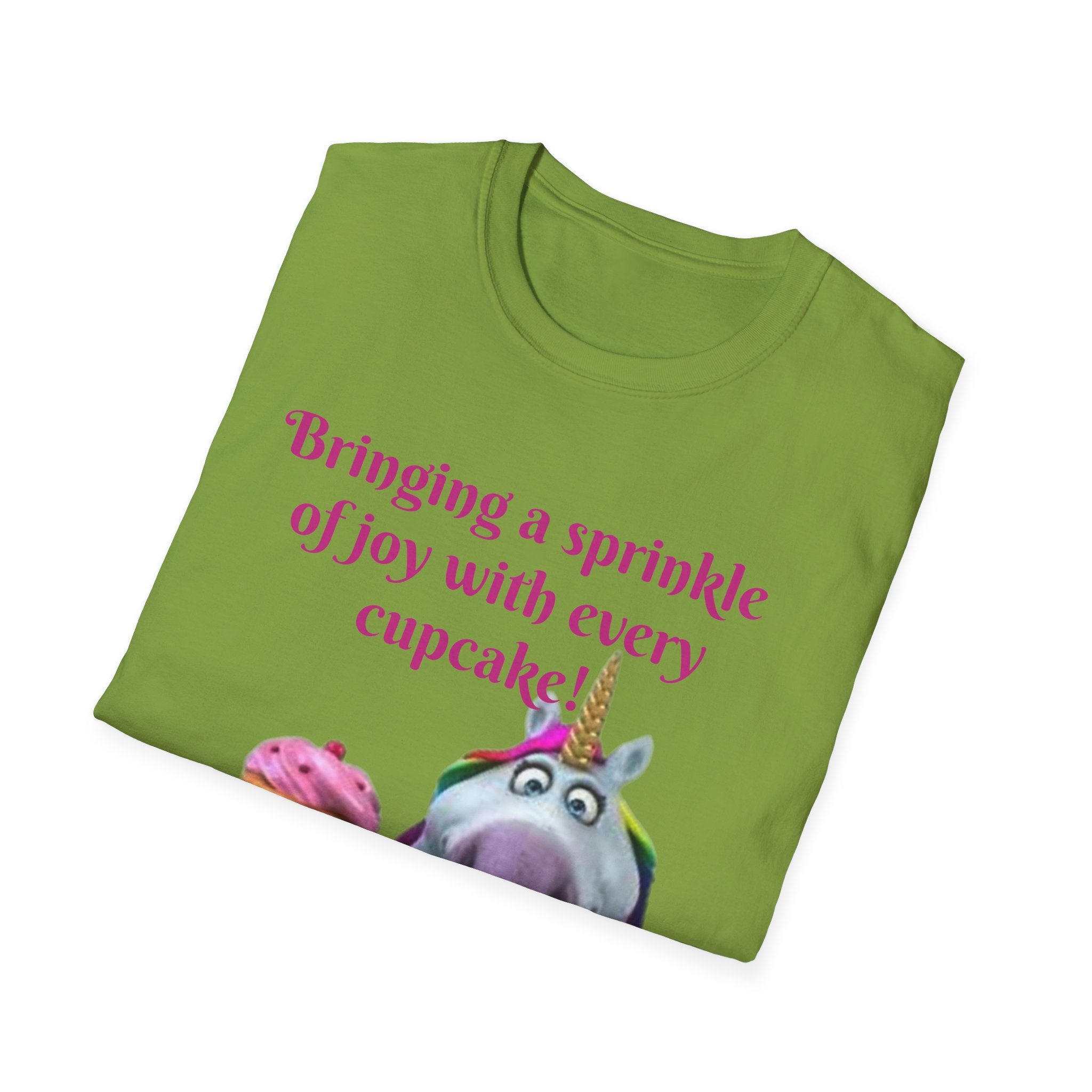 Bringing A Sprinkle Of Joy With Every Cupcake Unicorn Unisex Softstyle T-Shirt