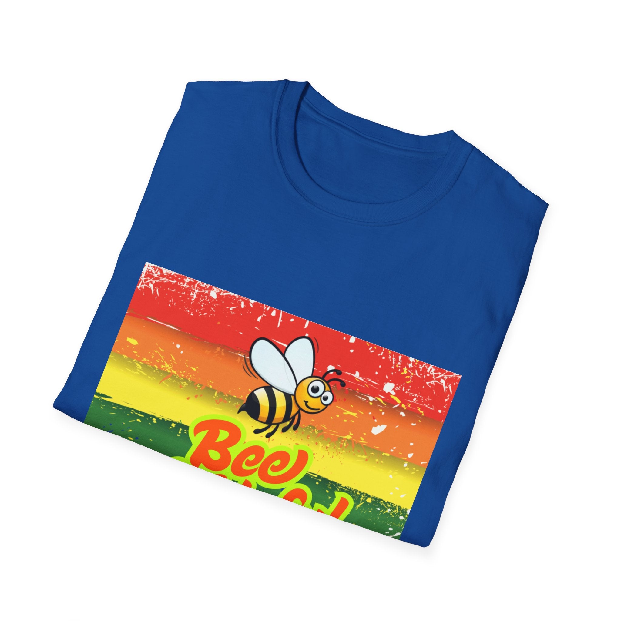 Bee Grateful Rainbow Unisex Softstyle T-Shirt