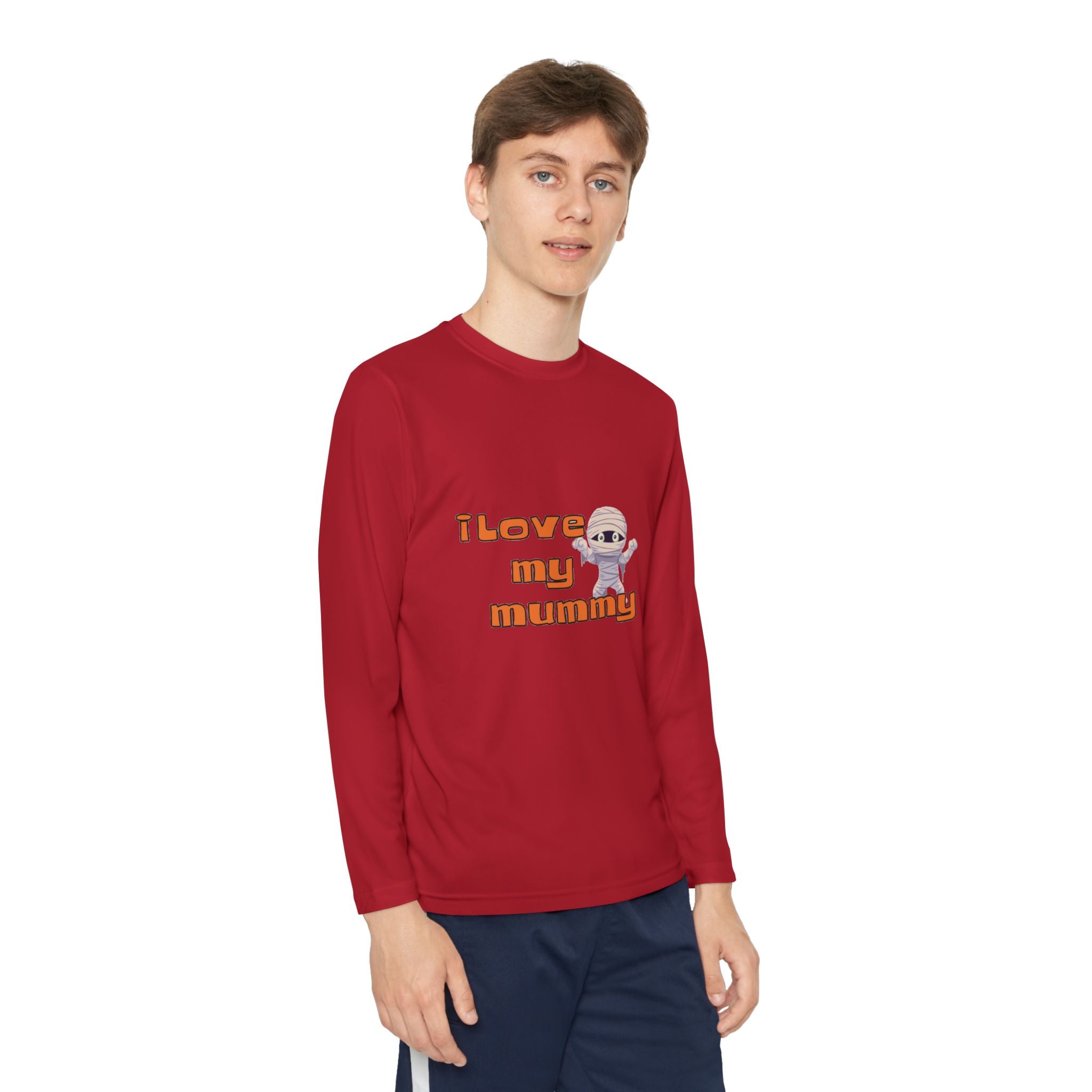 I Love My Mummy Youth Long Sleeve Competitor T-Shirt