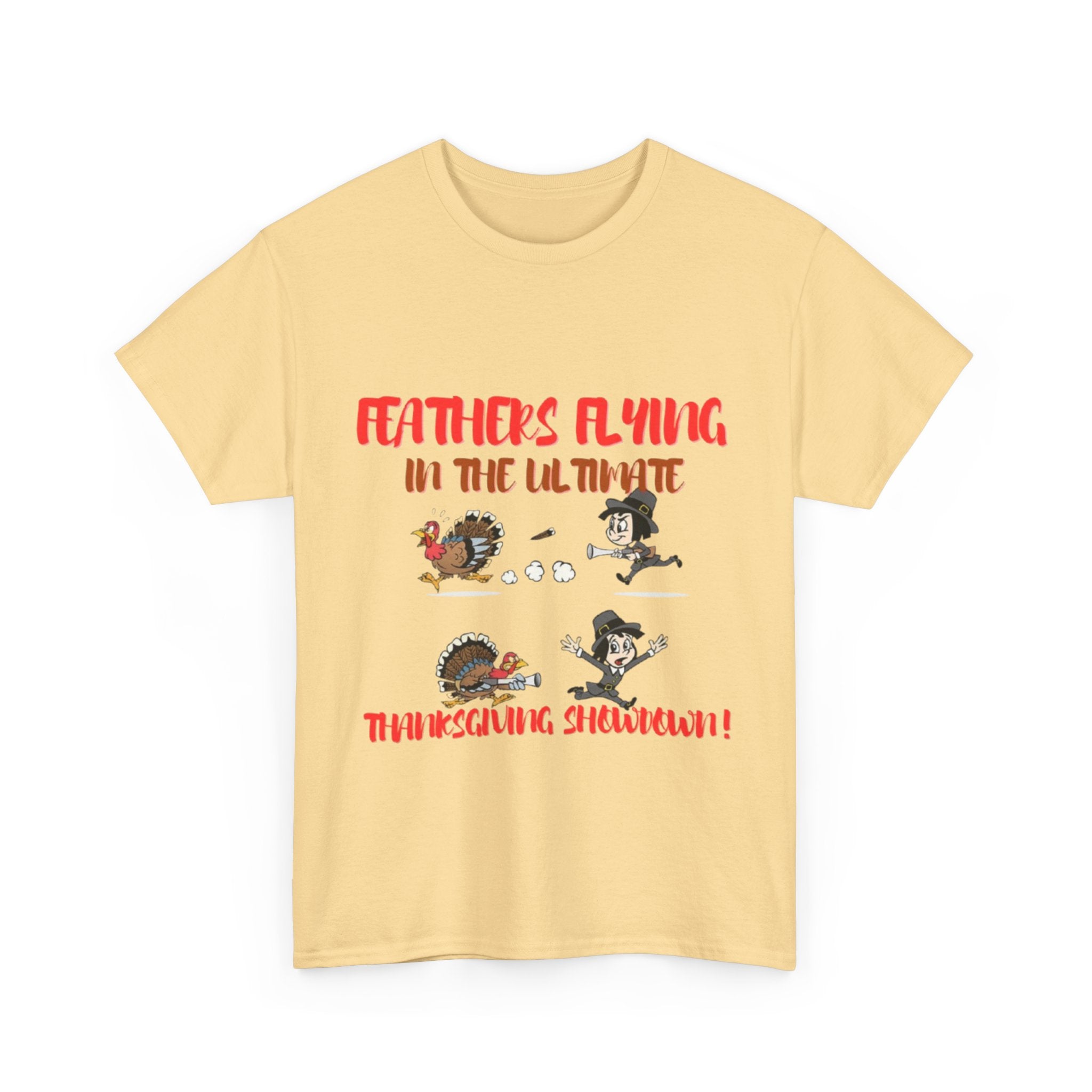 Feathers Flying In The Ultimate Thanksgiving Challenge Unisex Heavy Cotton T-Shirt