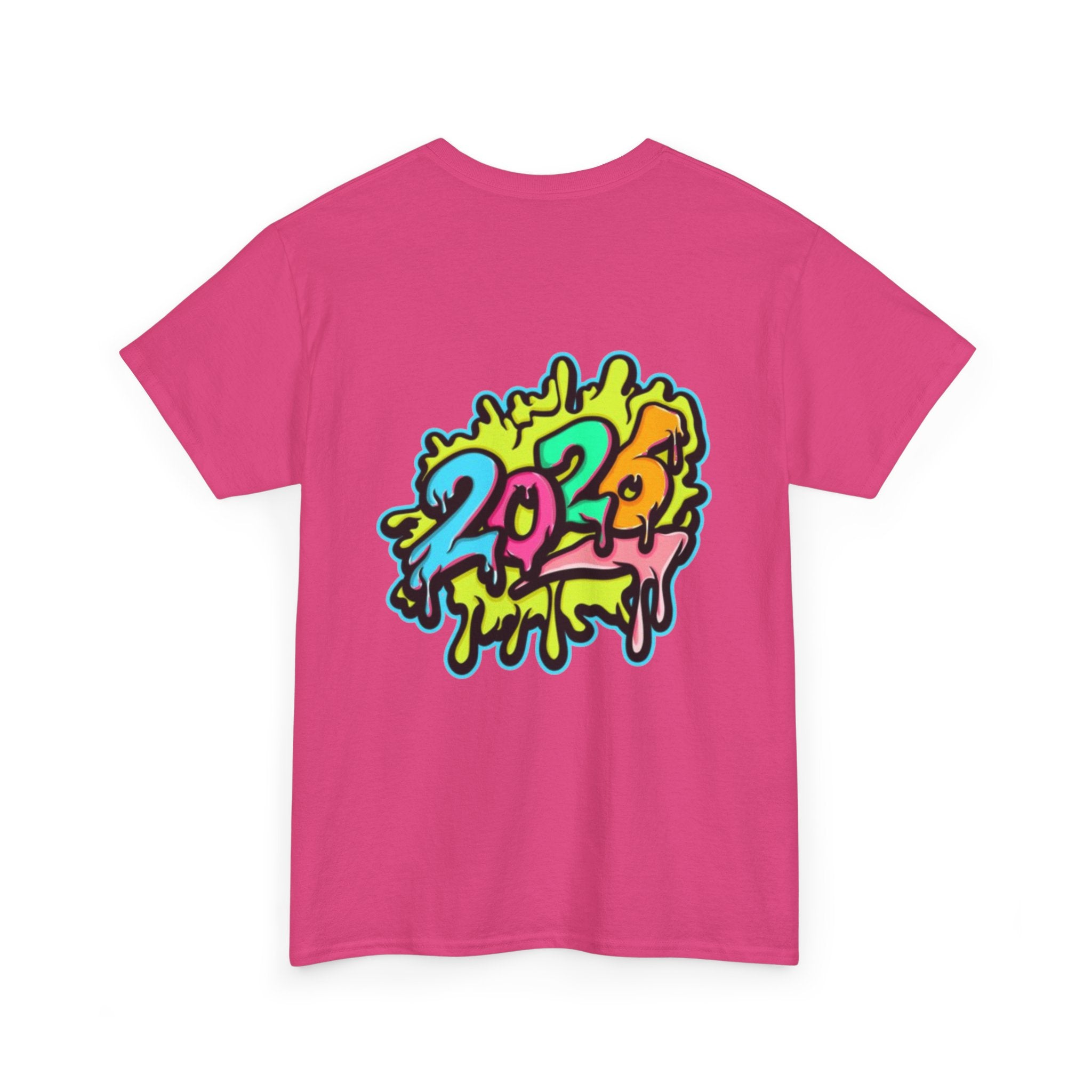 2026 Happy New Year DOUBLE SIDED Unisex Heavy Cotton T-Shirt