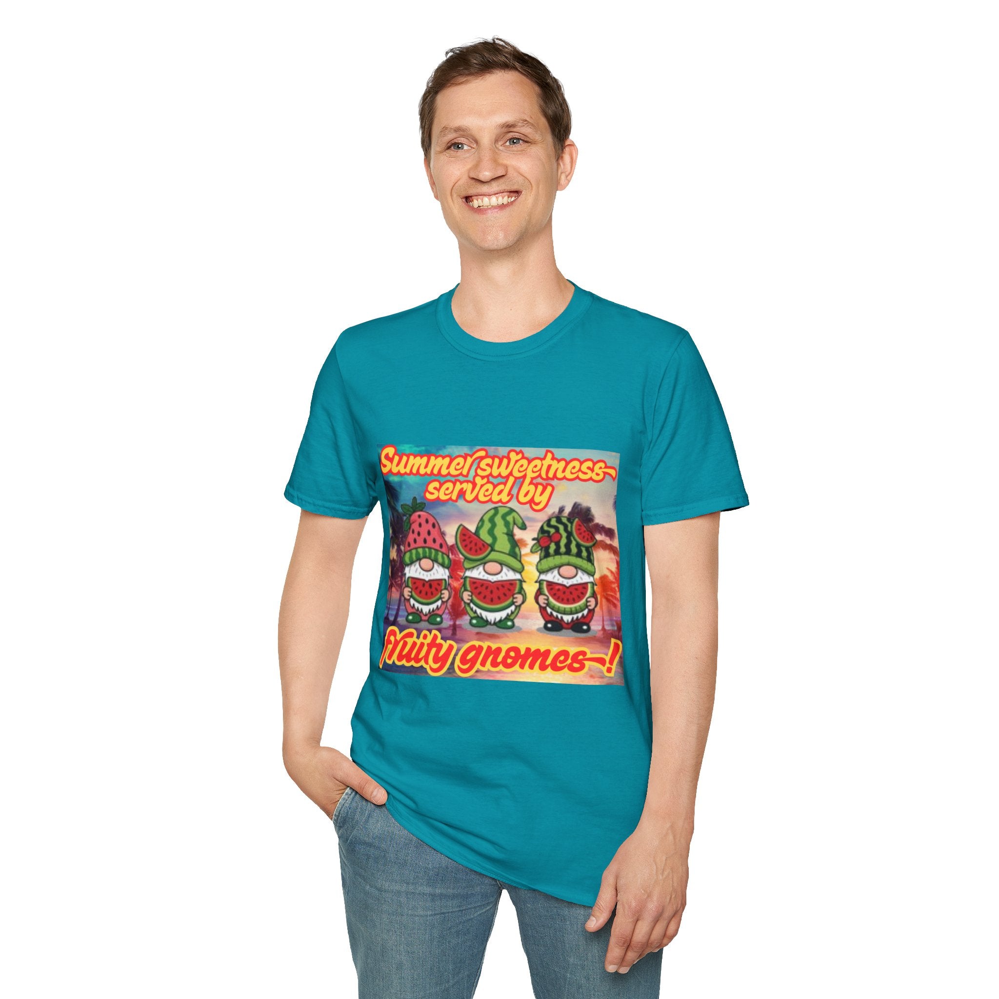 Summer Sweetness Served By Fruity Gnomes Unisex Softstyle T-Shirt