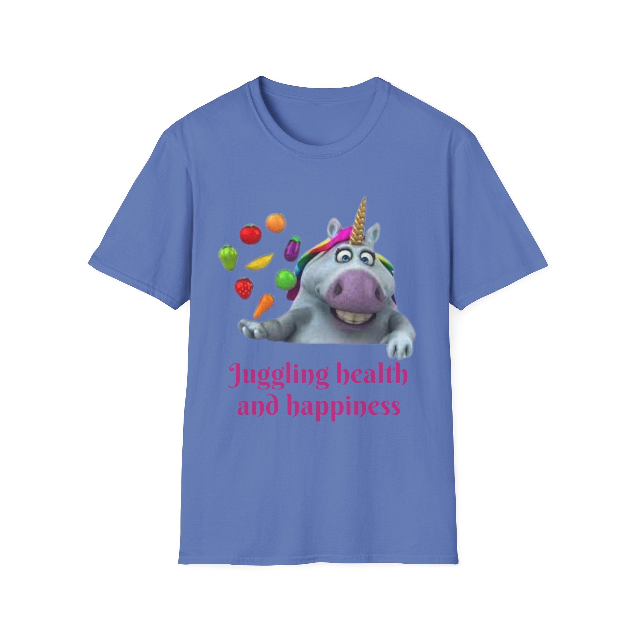 Juggling Health And Happiness Unicorn Unisex Softstyle T-Shirt