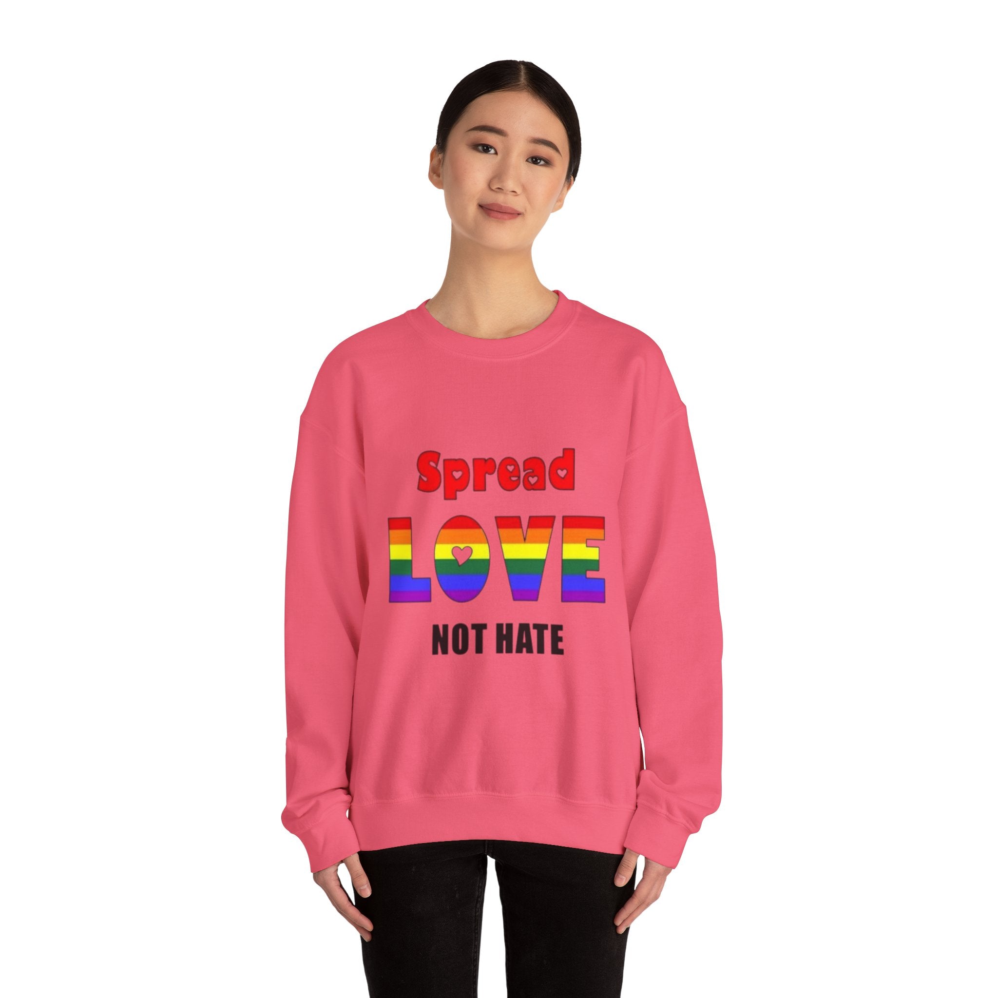 Spread Love Not Hate Unisex Crewneck Sweatshirt