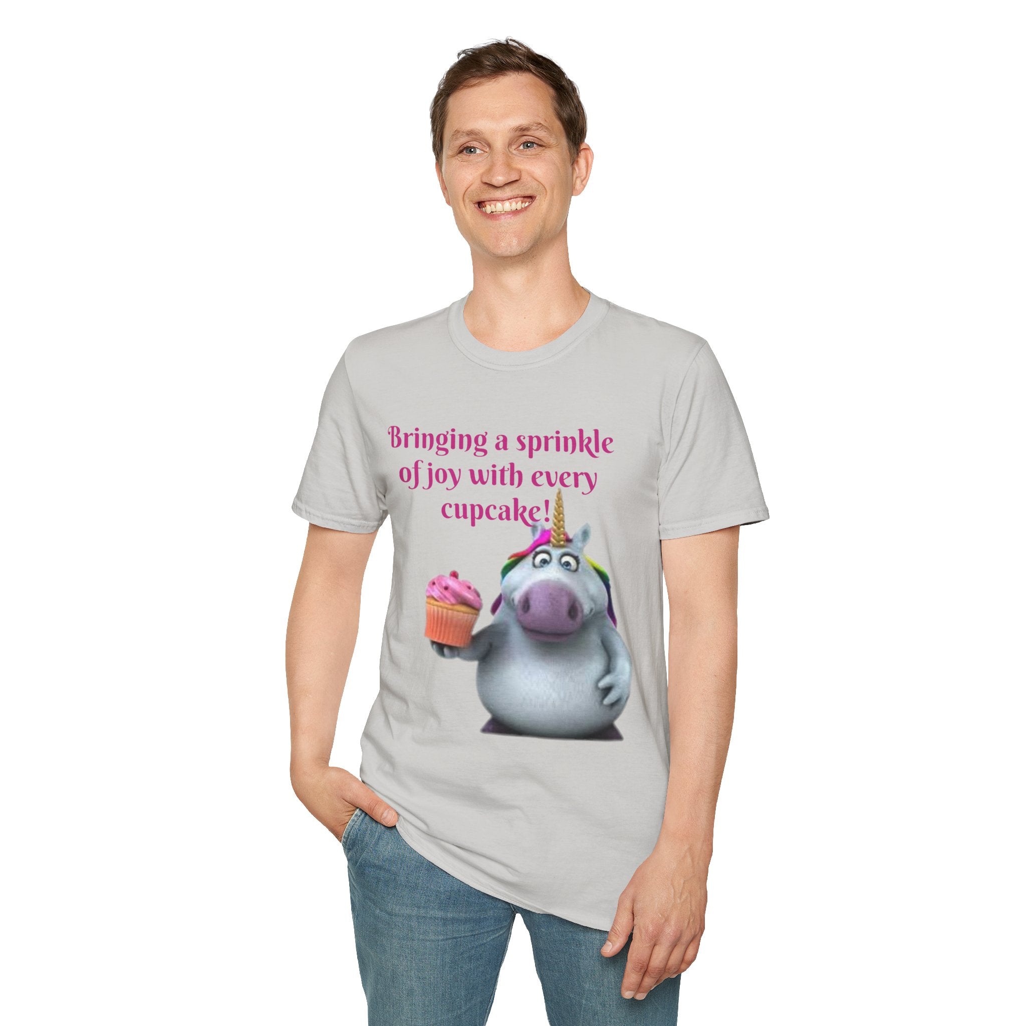 Bringing A Sprinkle Of Joy With Every Cupcake Unicorn Unisex Softstyle T-Shirt