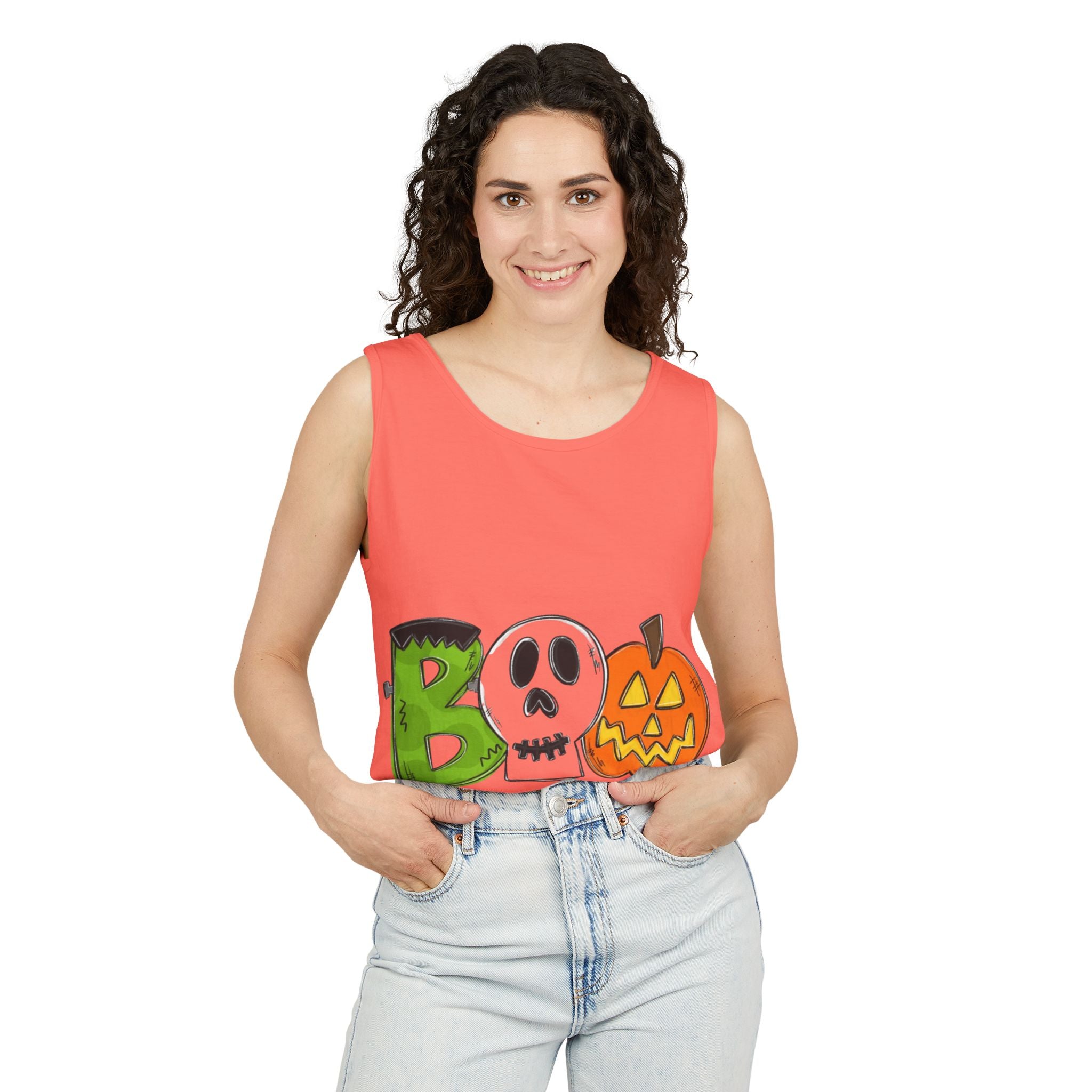 Halloween BOO Unisex Garment-Dyed Tank Top
