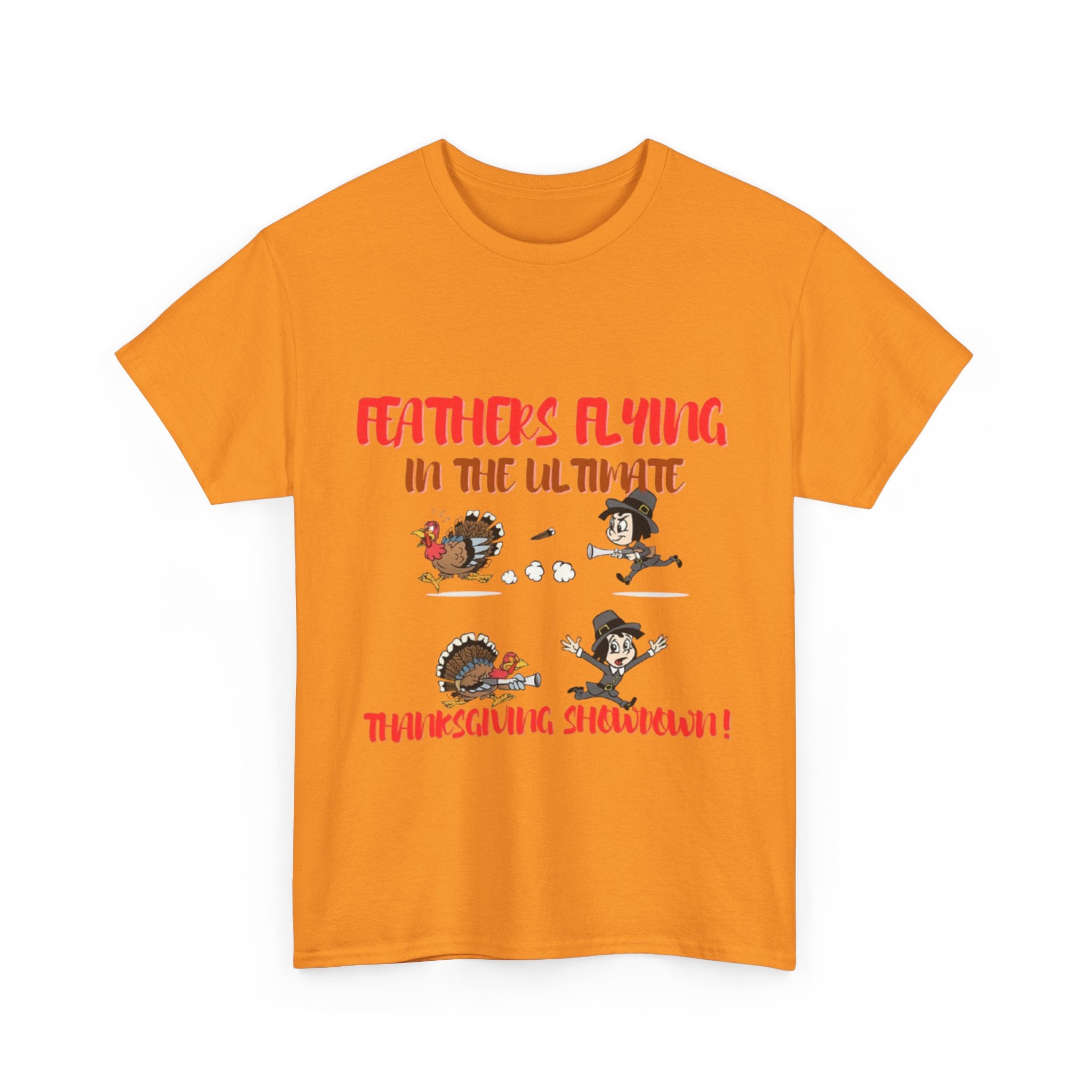 Feathers Flying In The Ultimate Thanksgiving Challenge Unisex Heavy Cotton T-Shirt