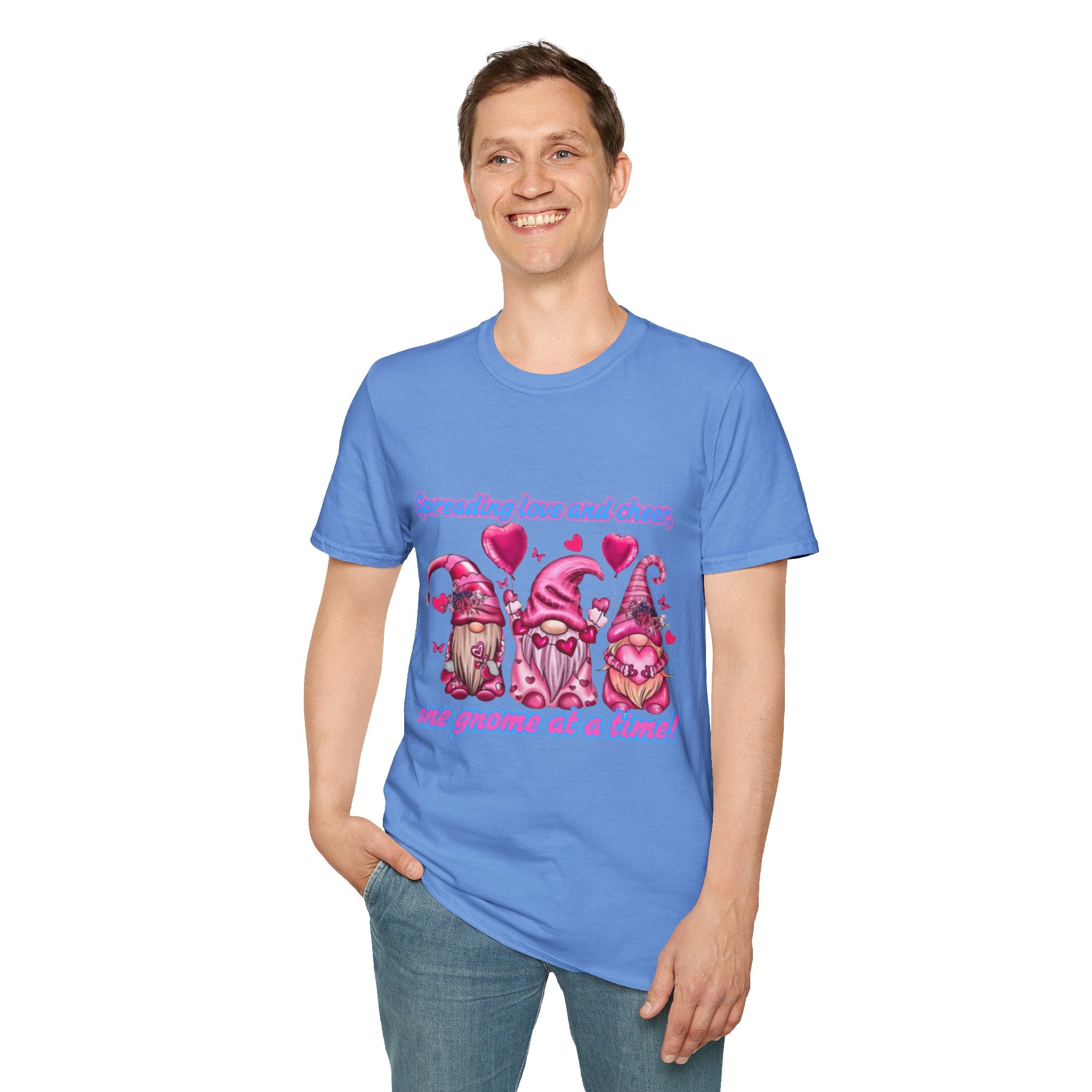 Spreading Love And Cheer One Gnome At A Time Unisex Softstyle T-Shirt
