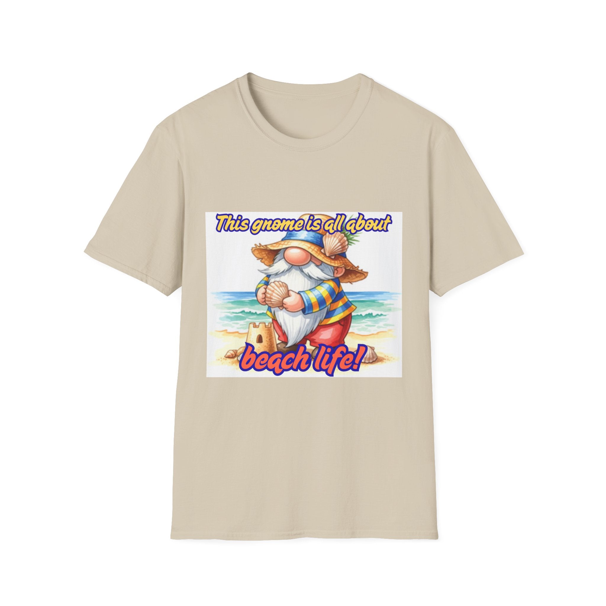 This Gnome Is All About Beach Life! Unisex Softstyle T-Shirt