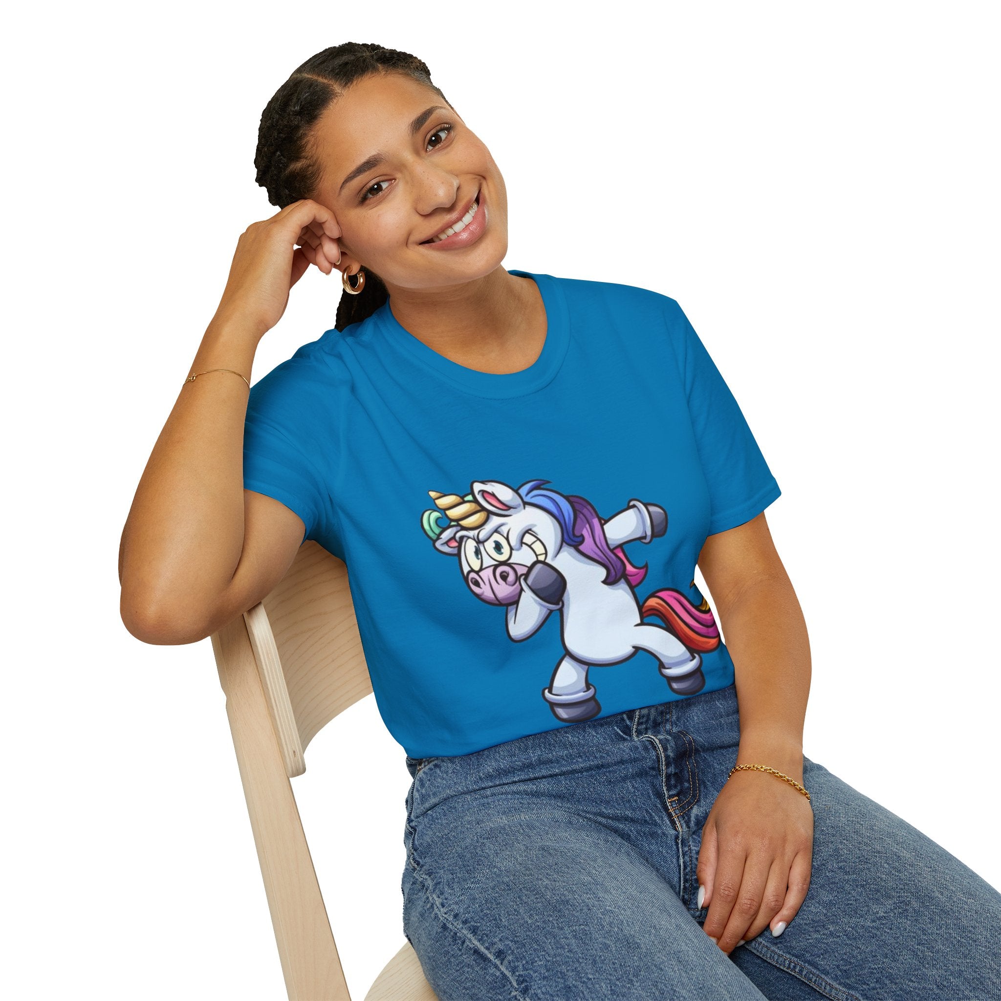 Dabbing Unicorn Unisex Softstyle T-shirt