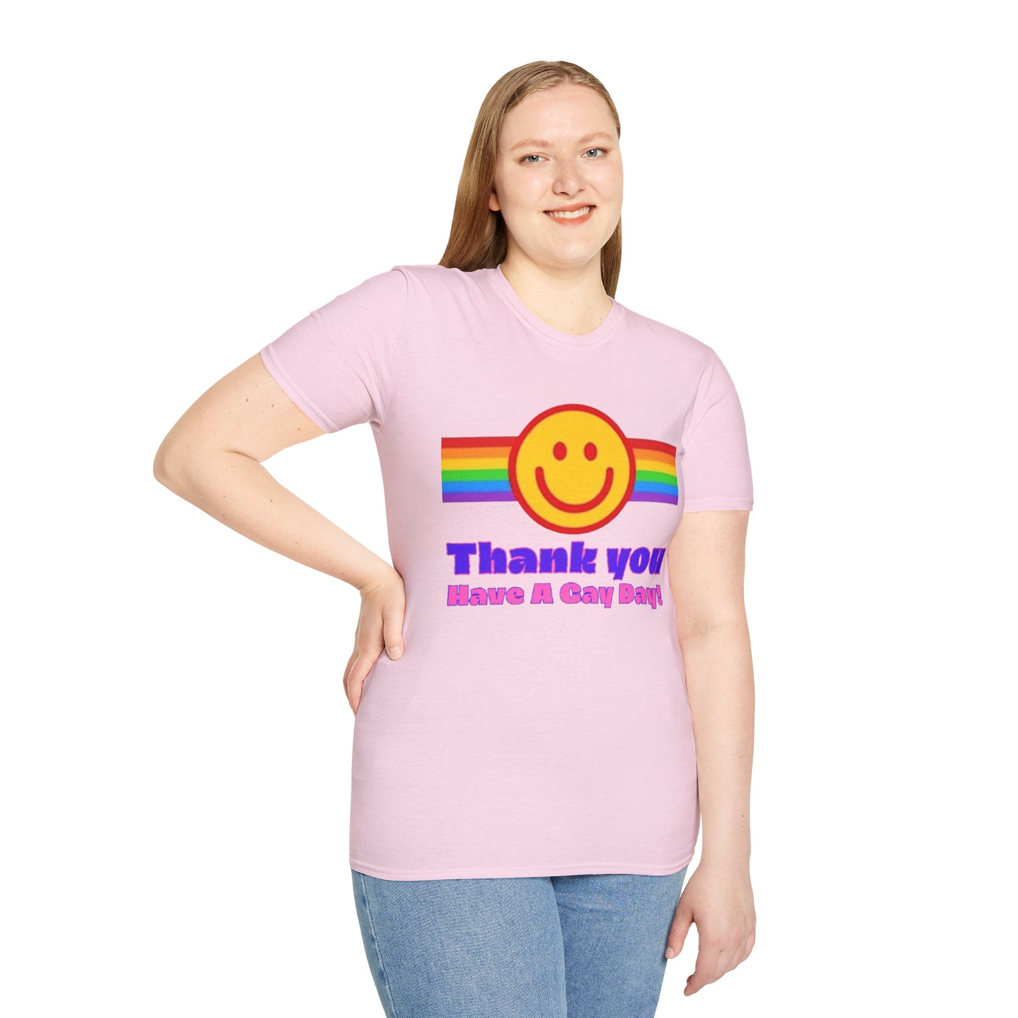 Thank You Have A Gay Day Unisex Softstyle T-Shirt
