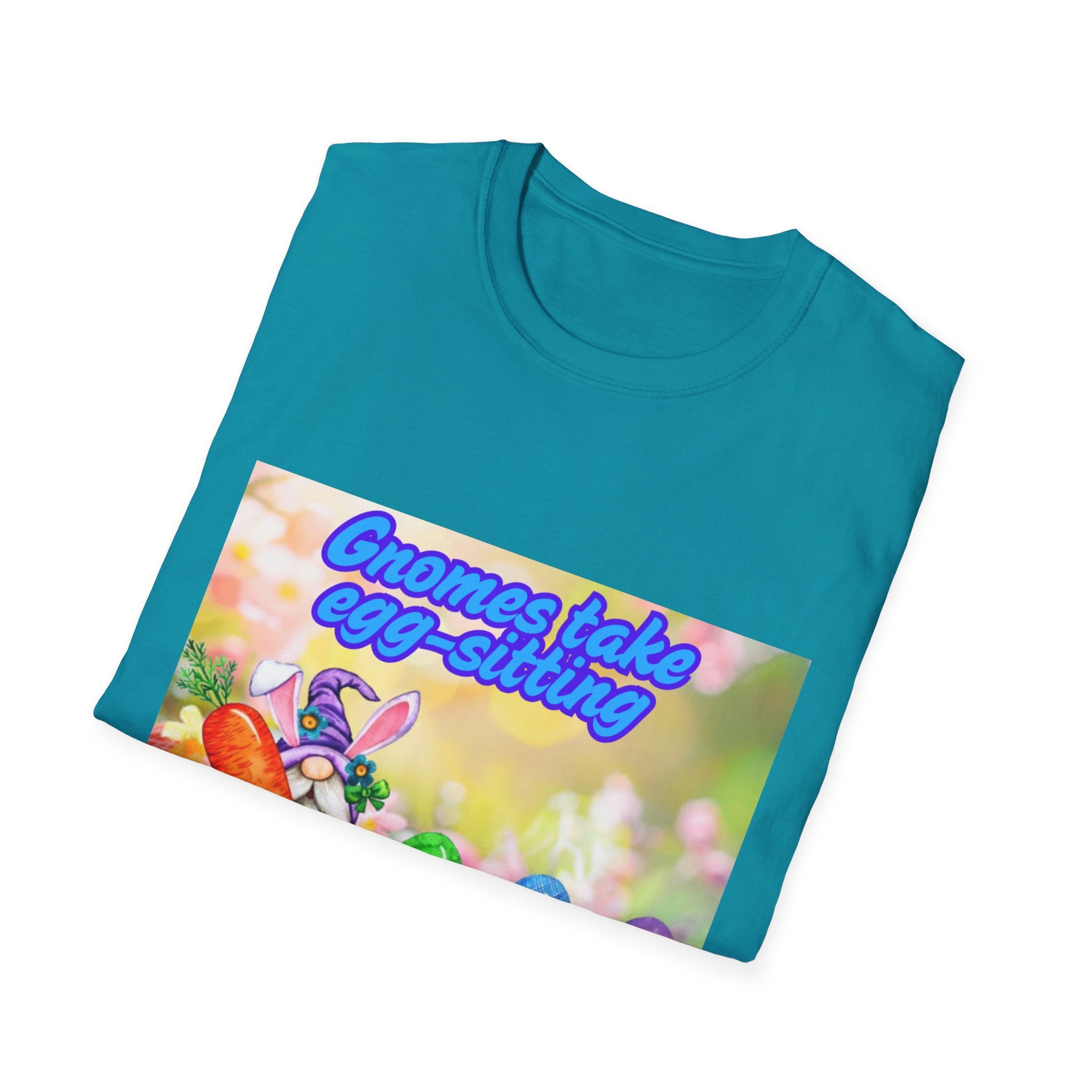 Gnomes Take Egg-Sitting Very Seriously Unisex Softstyle T-Shirt