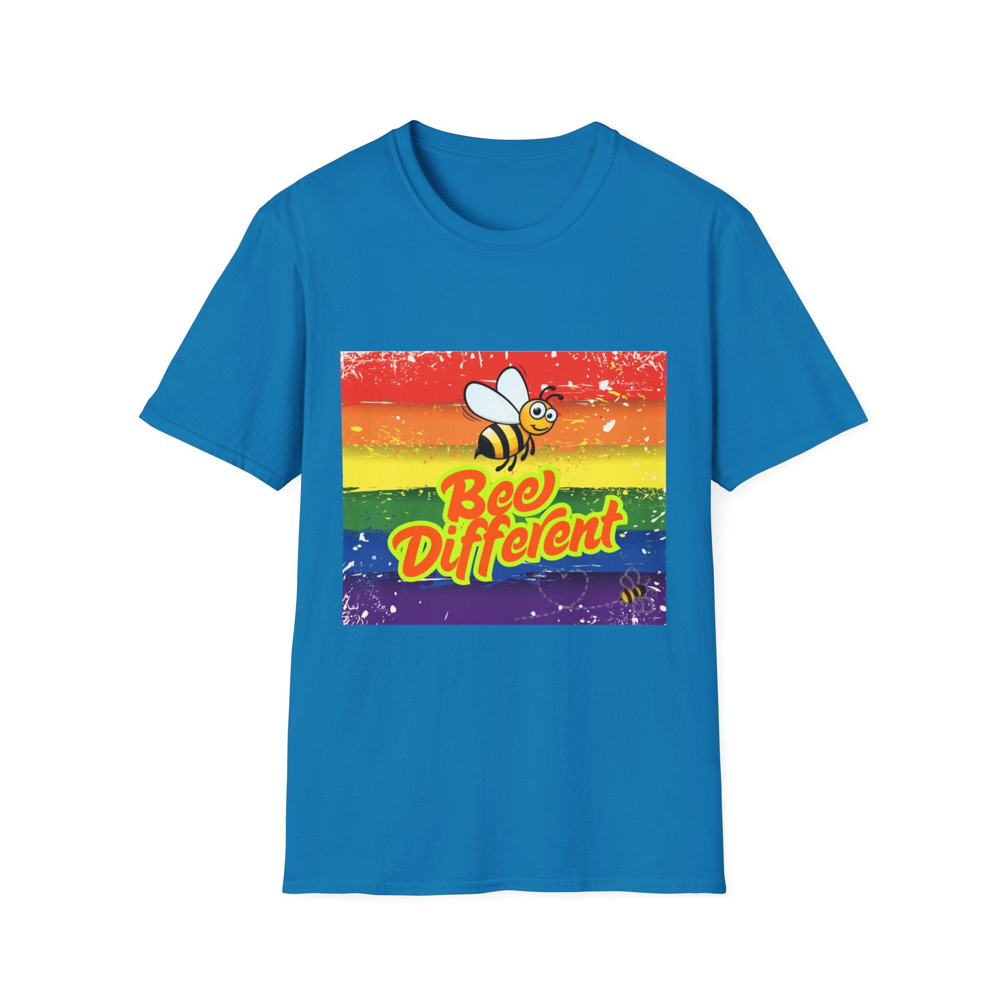 Bee Different Rainbow Unisex Softstyle T-Shirt