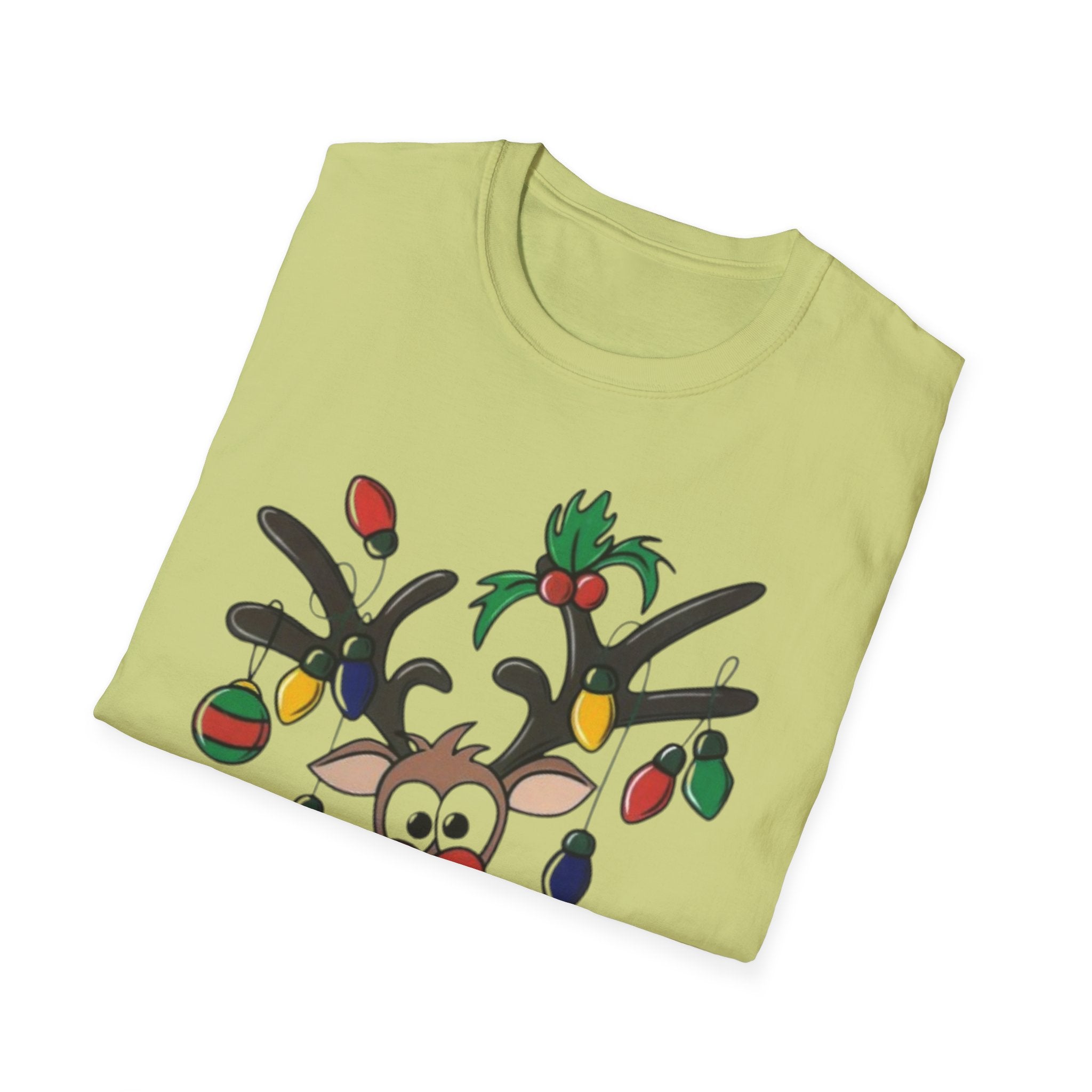 Festive Reindeer Unisex Softstyle T-Shirt