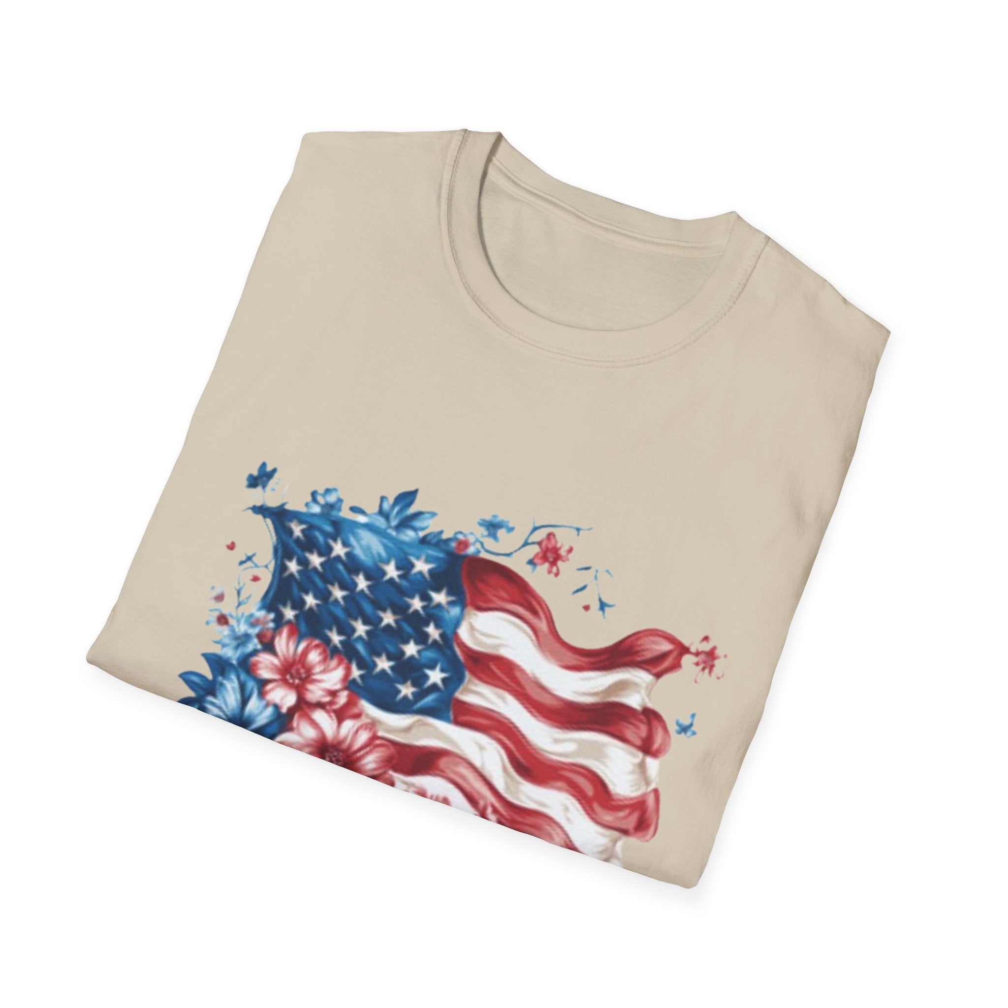 Patriotic USA Flag Unisex Softstyle T-Shirt