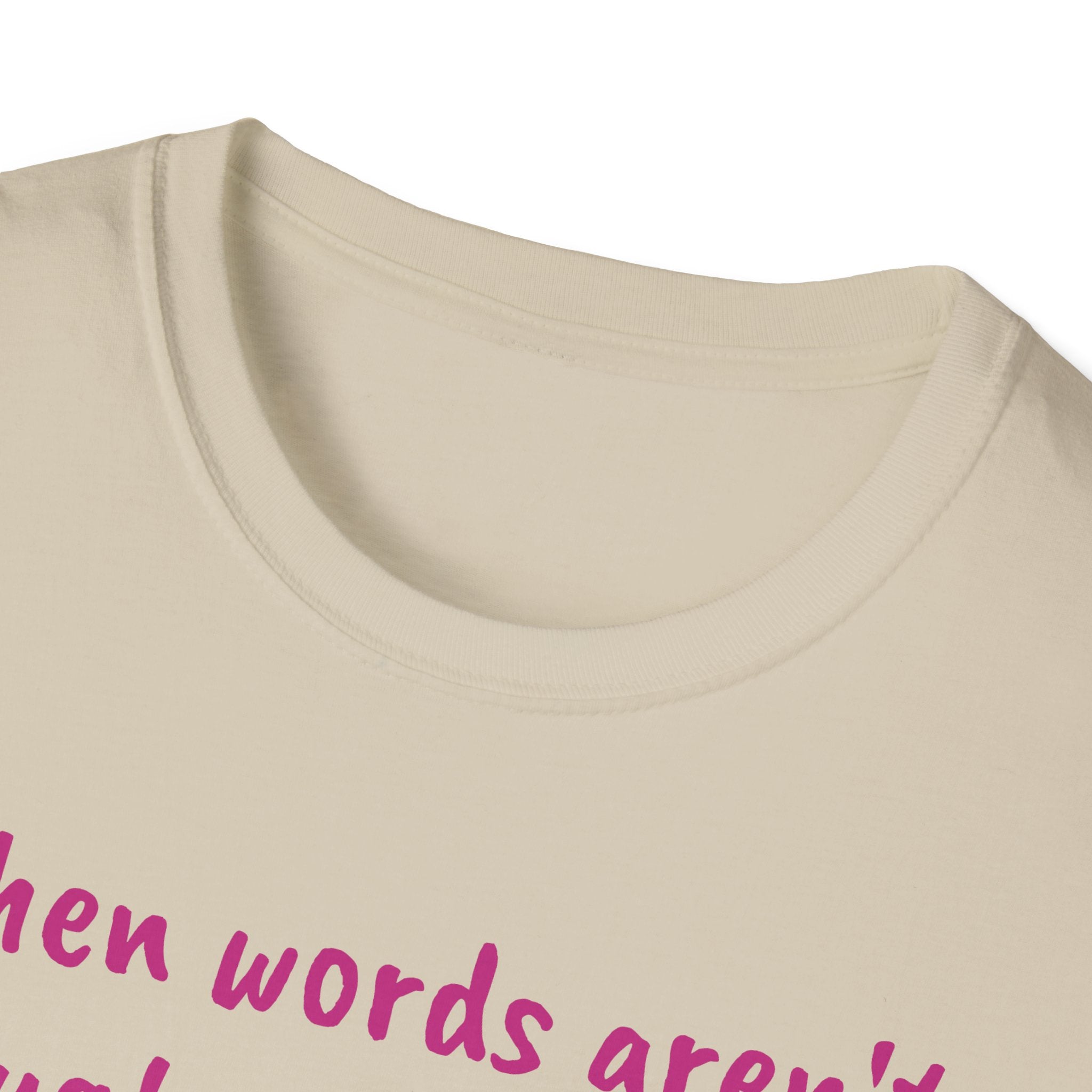 When Words Aren’t Enough, Give Flowers Unicorn Unisex Softstyle T-Shirt