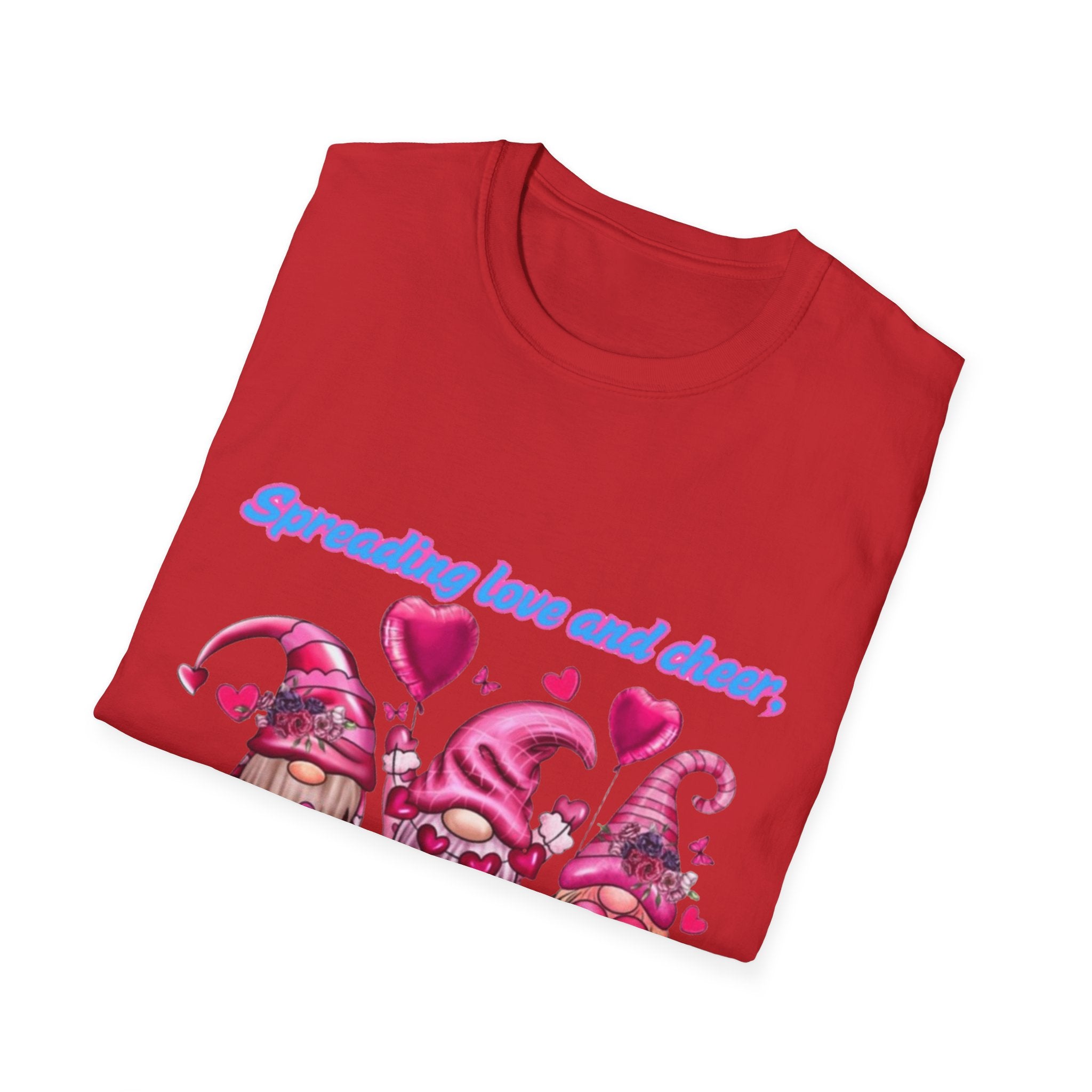 Spreading Love And Cheer One Gnome At A Time Unisex Softstyle T-Shirt