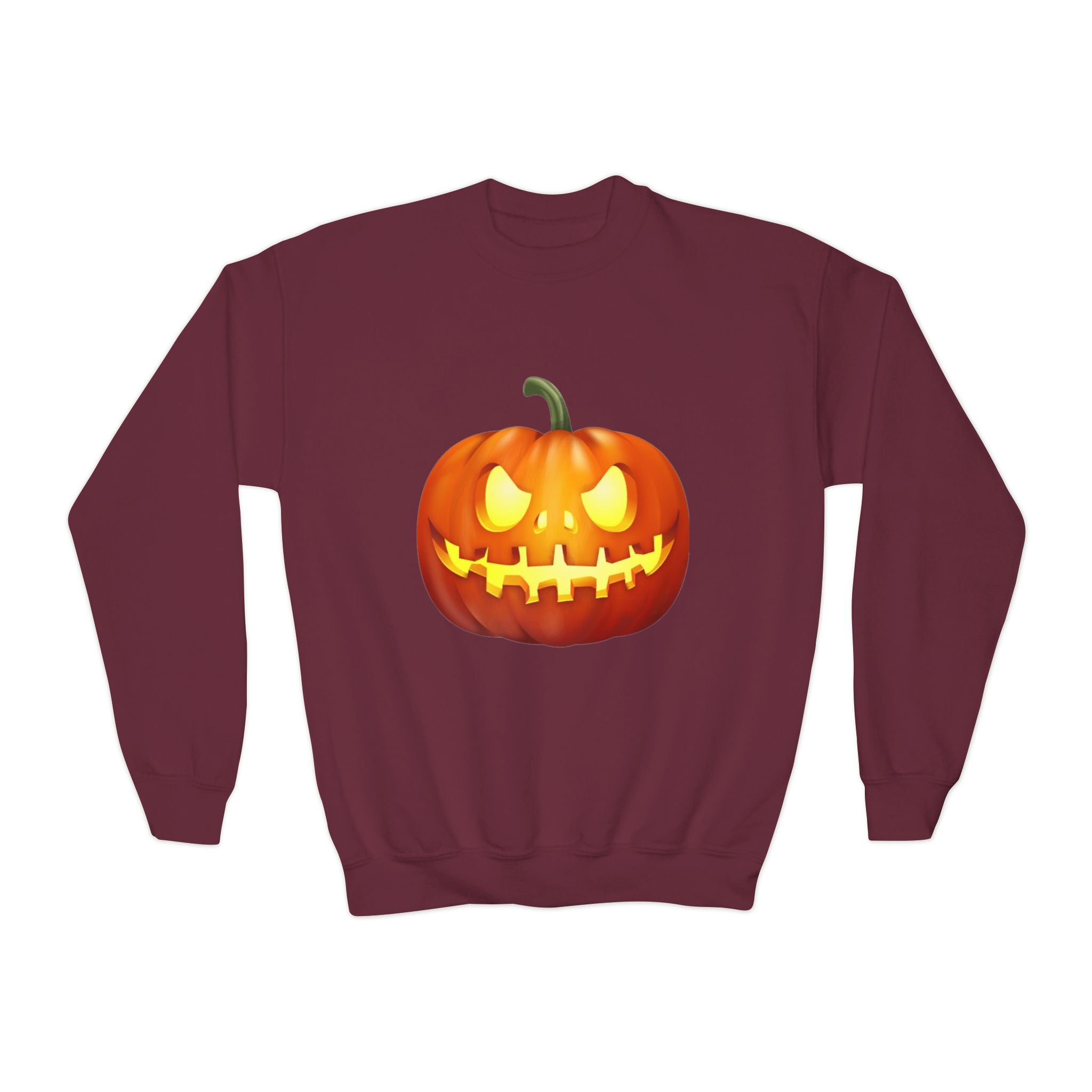 Halloween Pumpkin Youth Crewneck Sweatshirt