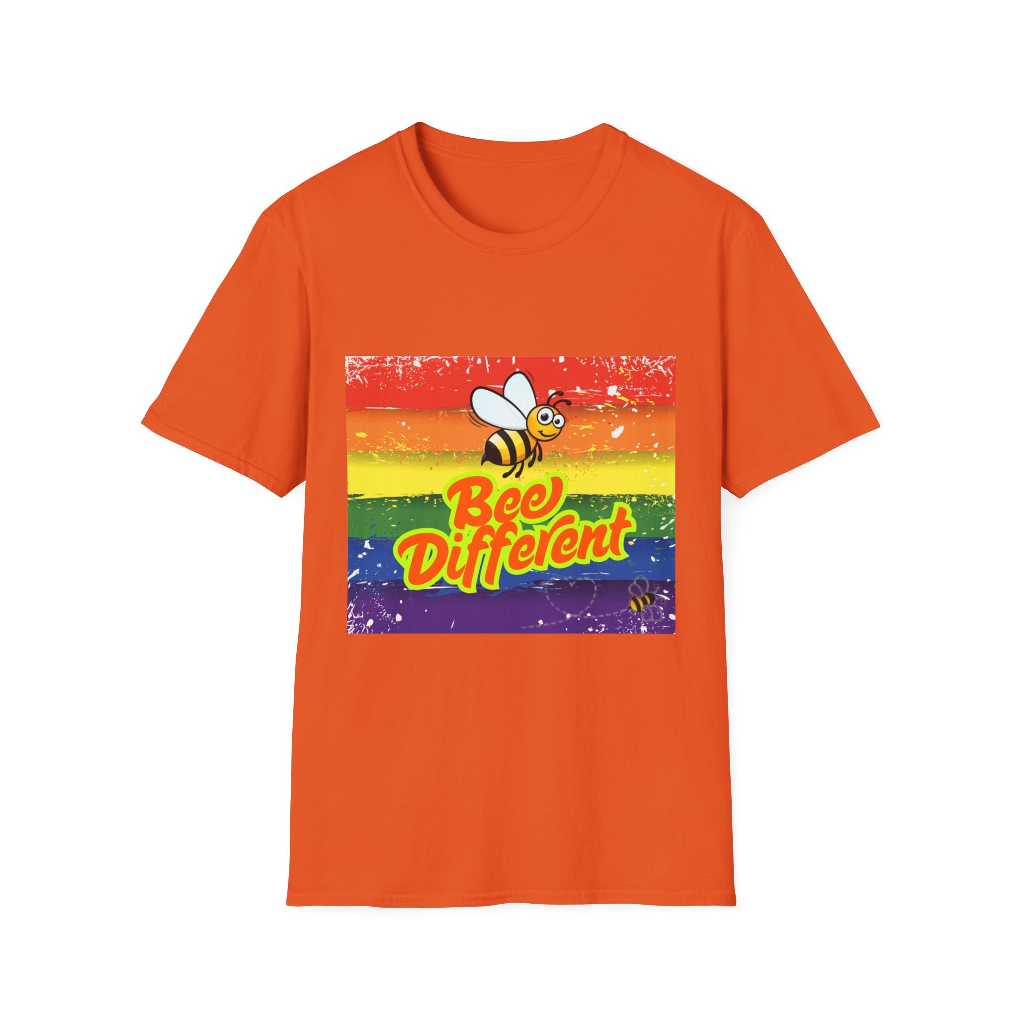 Bee Different Rainbow Unisex Softstyle T-Shirt