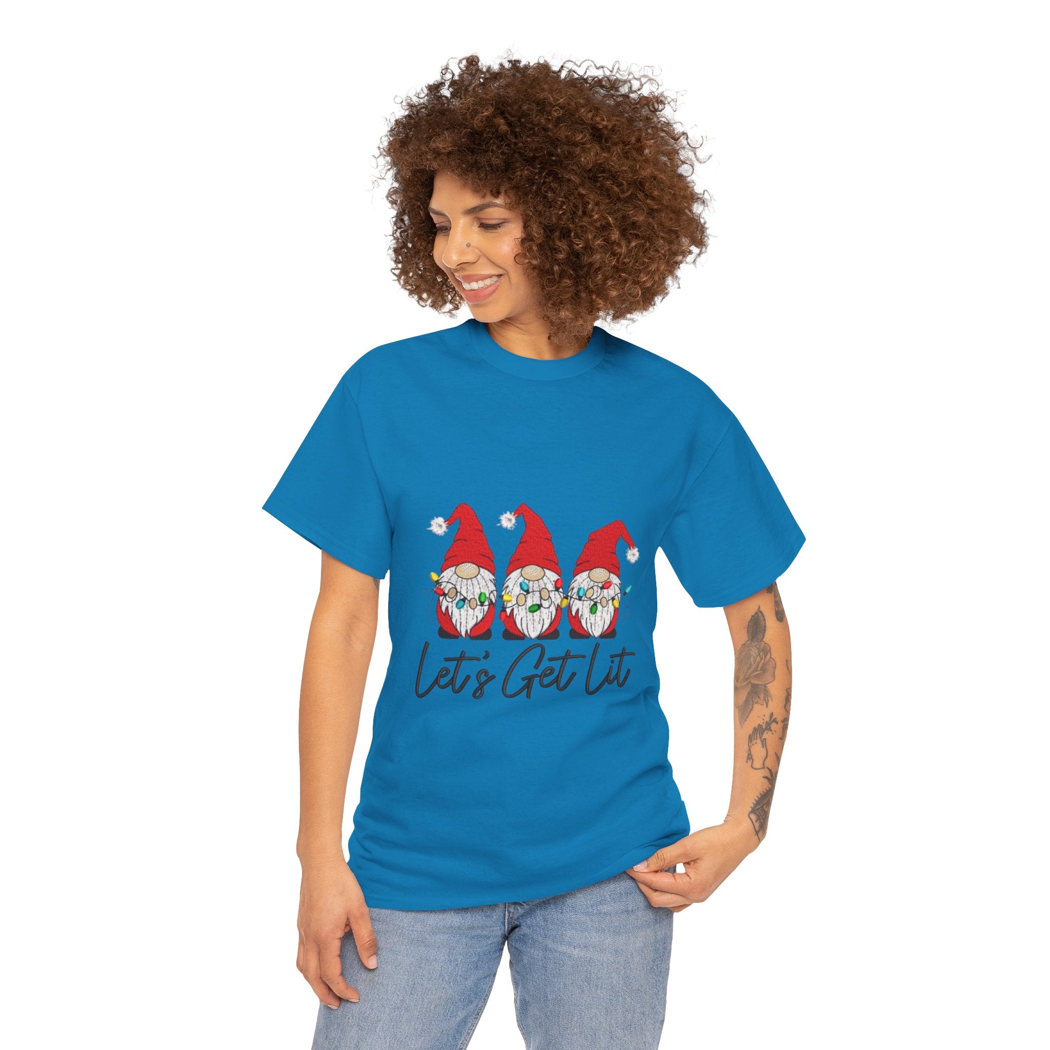 Let's Get Lit Gnome Unisex Heavy Cotton T-Shirt