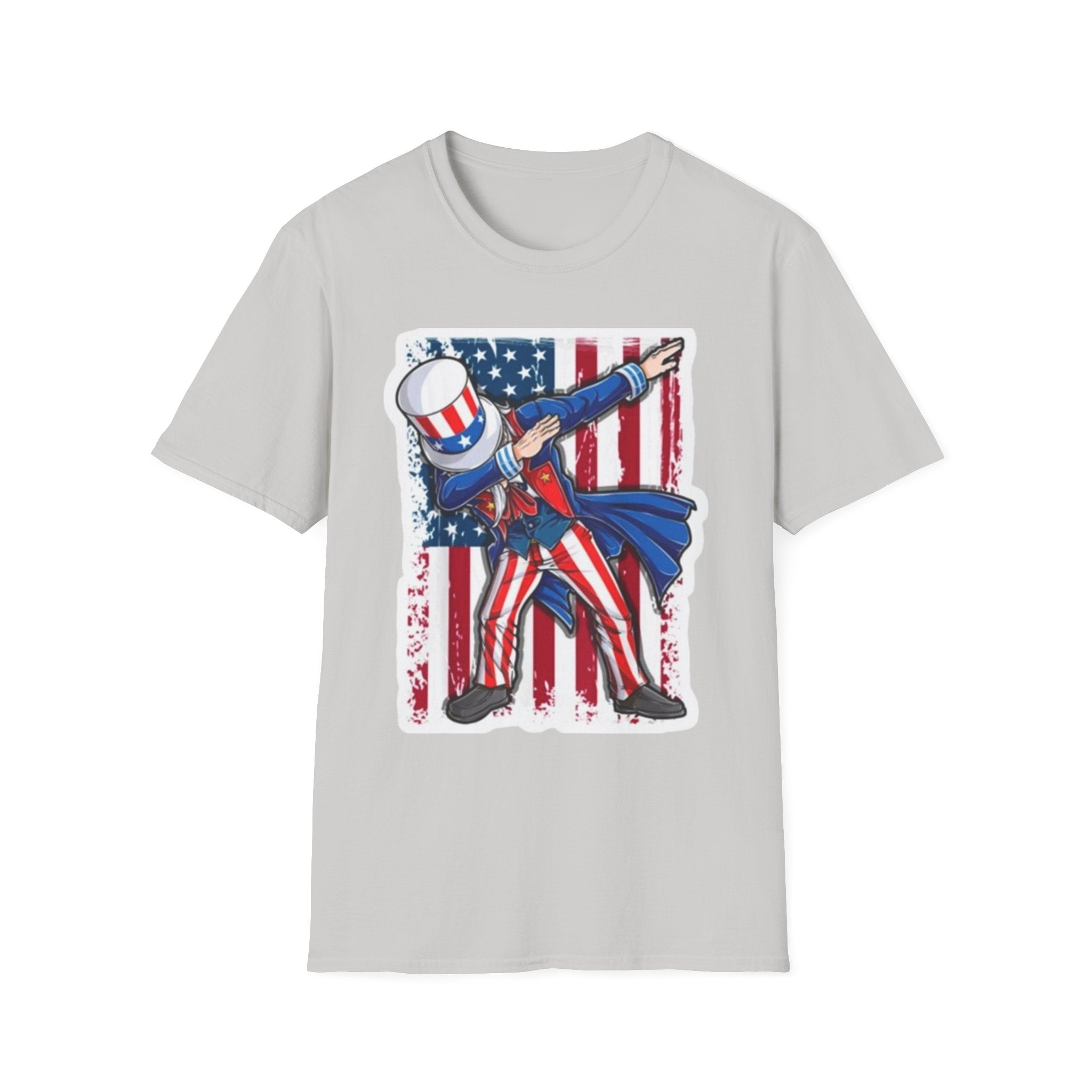 Patriotic Uncle Sam Dabbing Unisex Softstyle T-Shirt