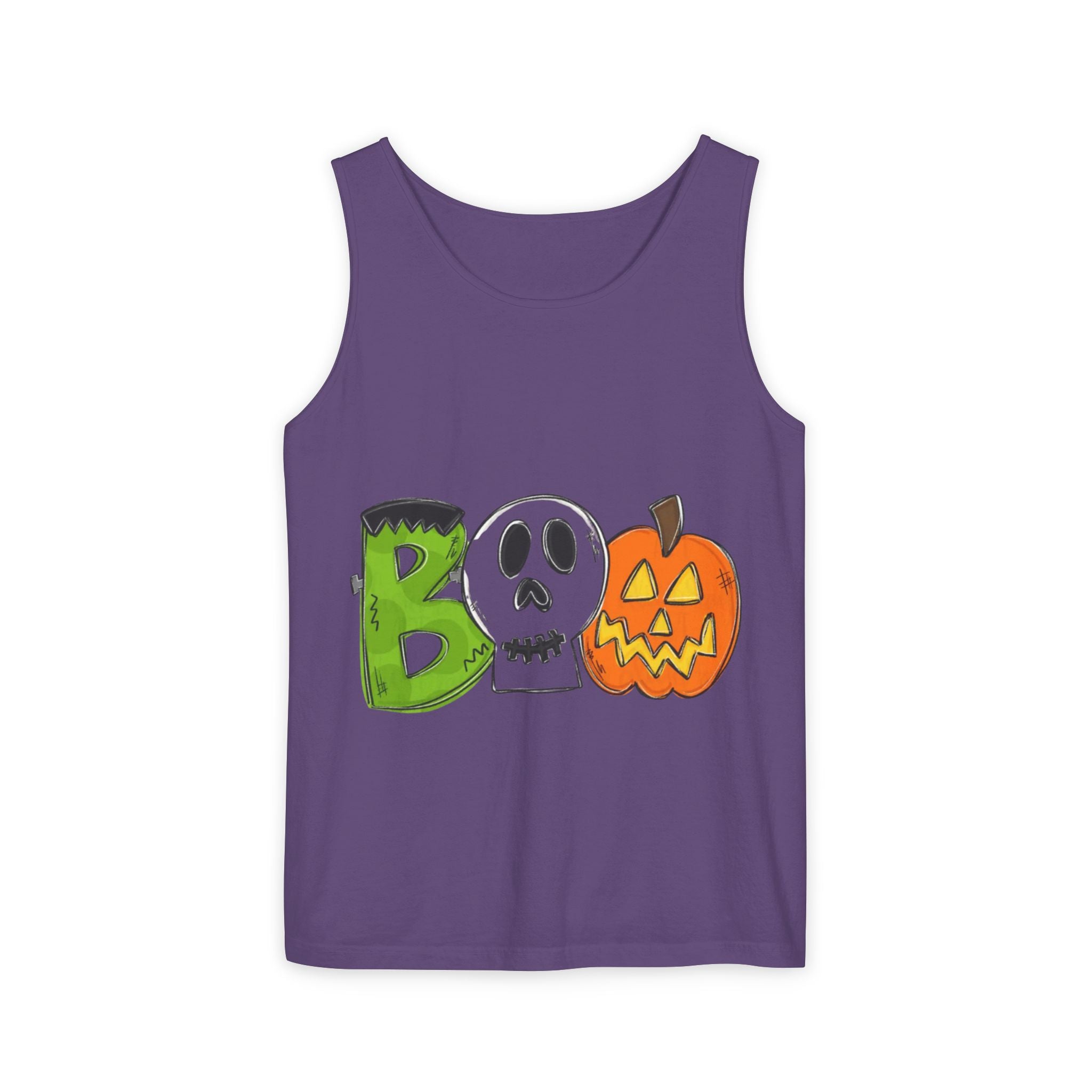 Halloween BOO Unisex Garment-Dyed Tank Top