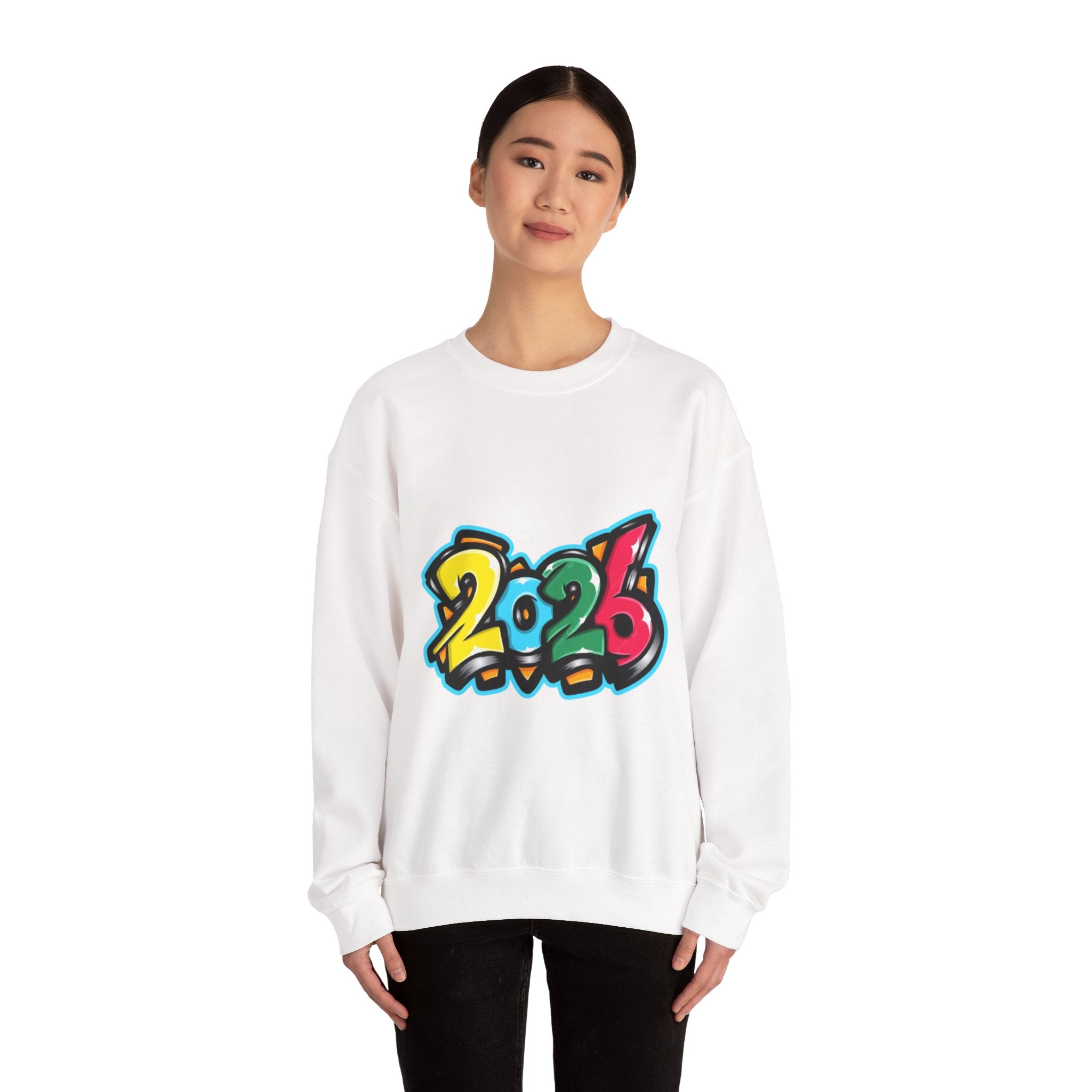 2026 Graffiti Style Unisex Heavy Blend™ Crewneck Sweatshirt