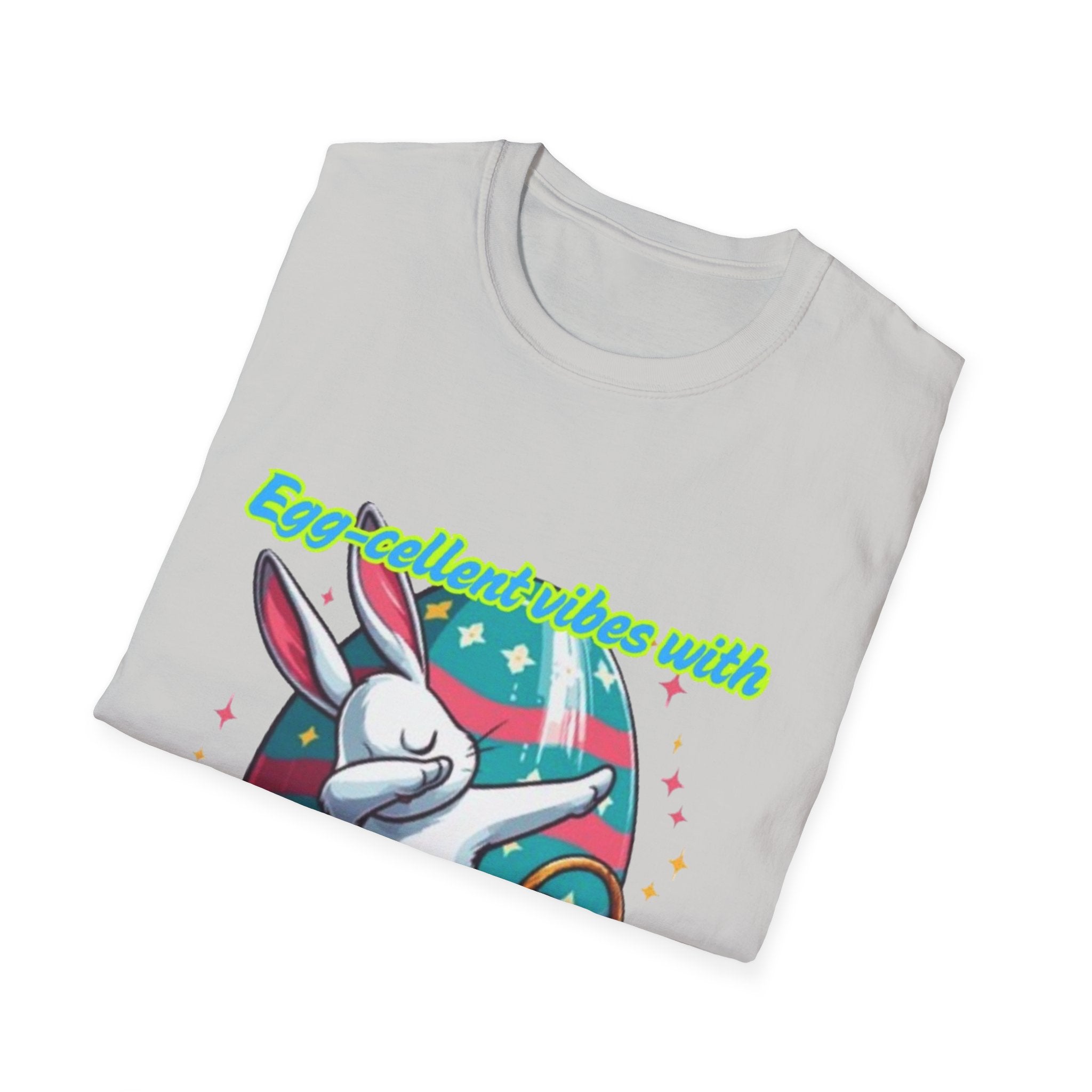Egg-cellent Vibes With Bunny Style Unisex Softstyle T-Shirt
