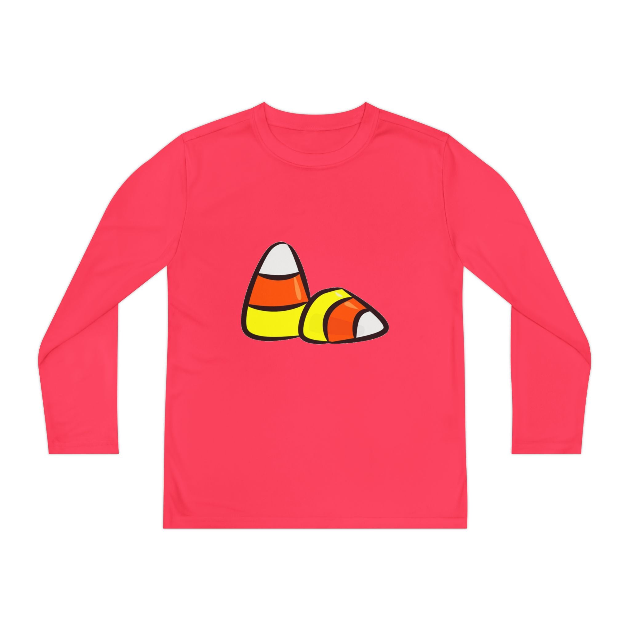 Halloween Candy Corn Youth Long Sleeve Competitor T-Shirt