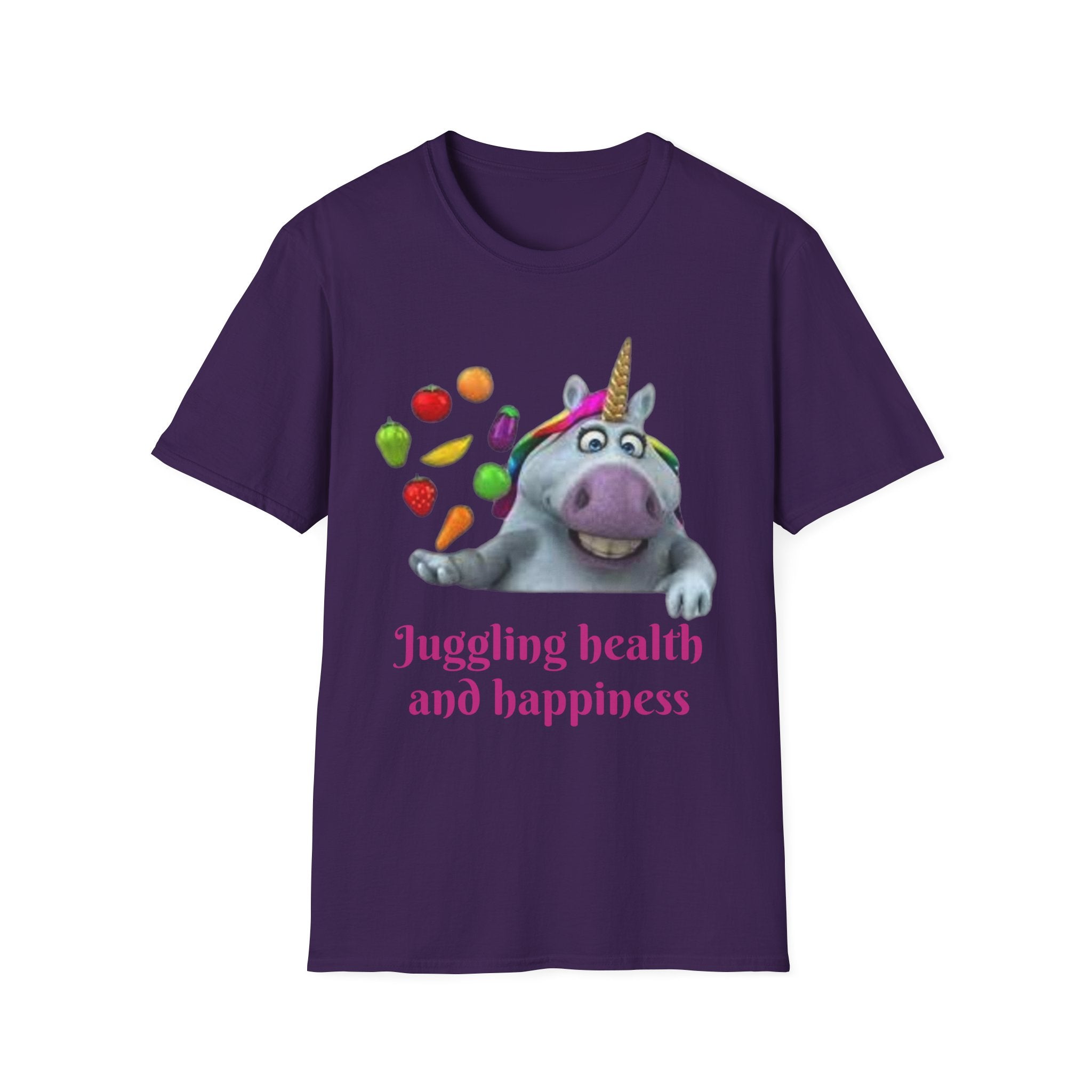 Juggling Health And Happiness Unicorn Unisex Softstyle T-Shirt