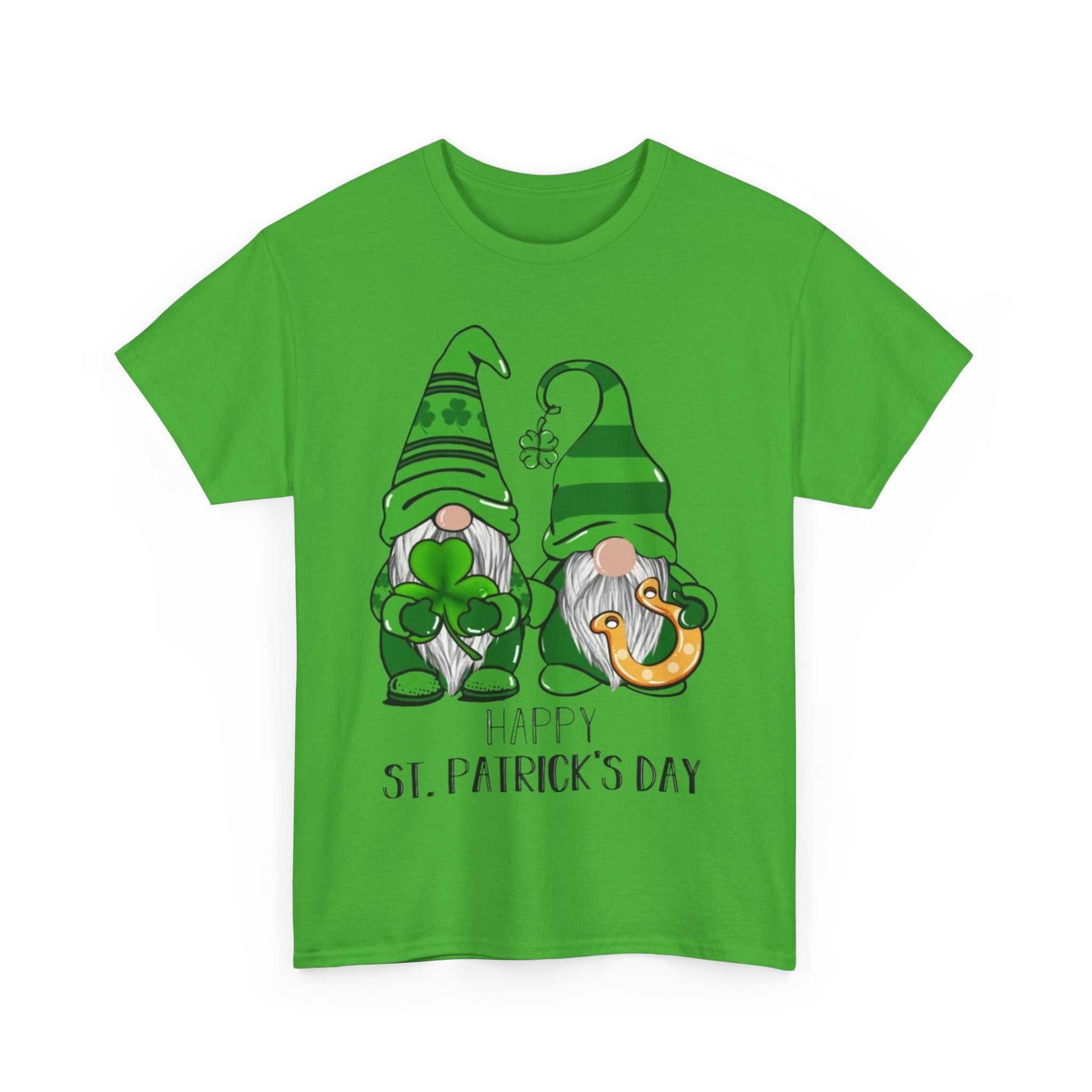 Happy St. Patrick's Day Gnome Unisex Heavy Cotton T-Shirt