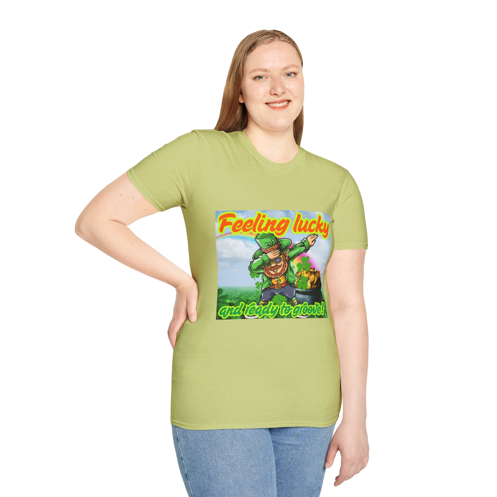 Feeling Lucky And Ready To Groove! Unisex Softstyle T-Shirt