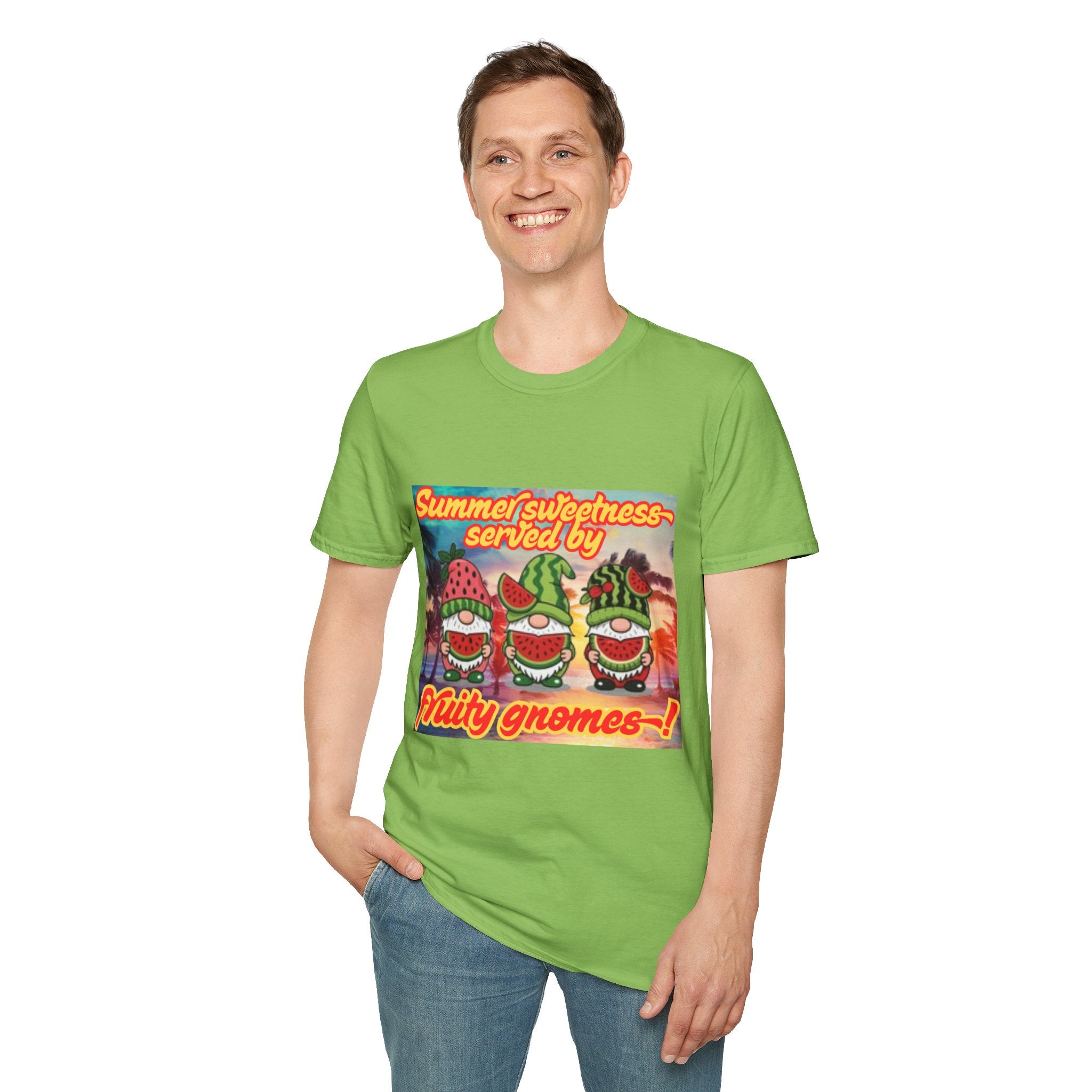Summer Sweetness Served By Fruity Gnomes Unisex Softstyle T-Shirt