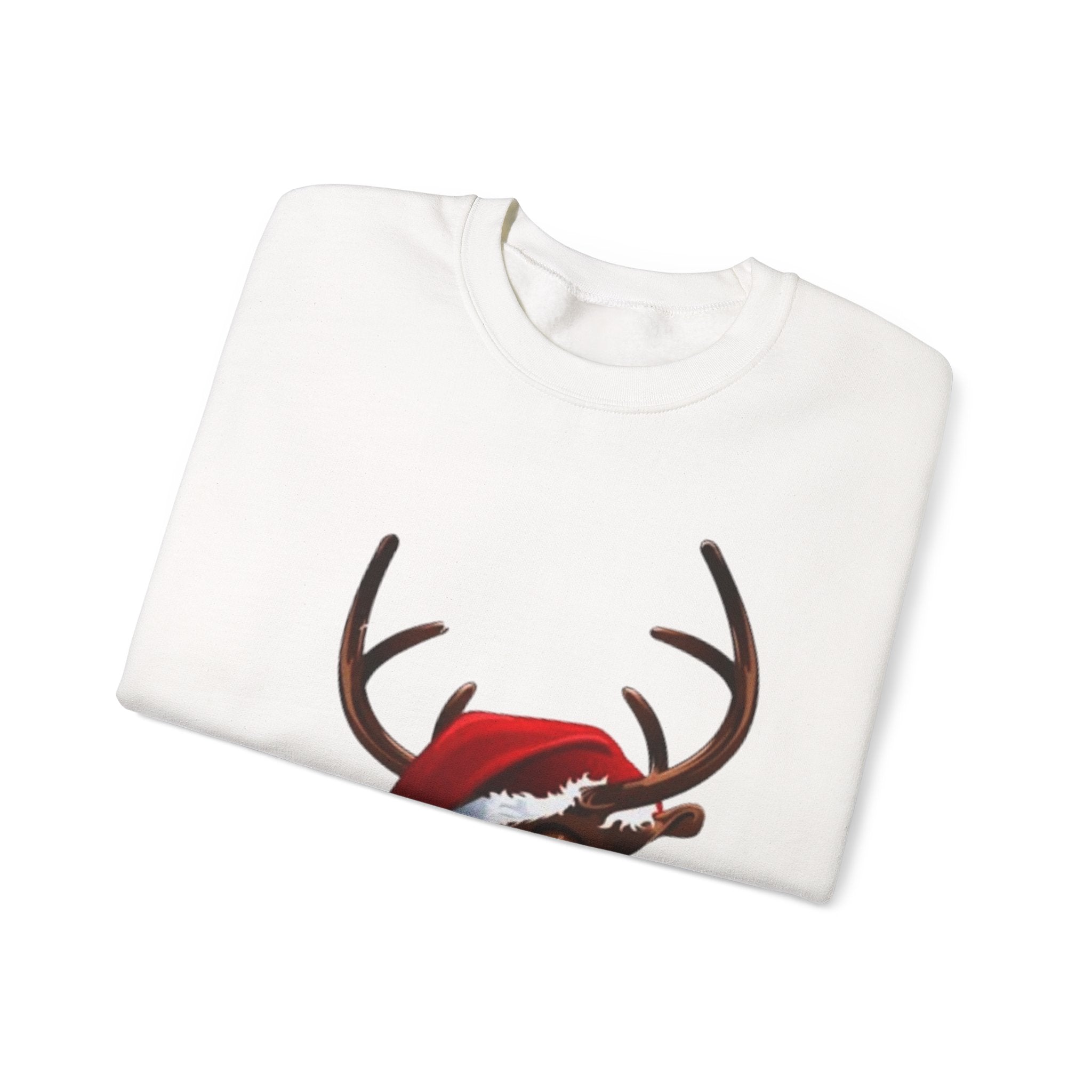 Festive Reindeer Unisex Heavy Blend™ Crewneck Sweatshirt