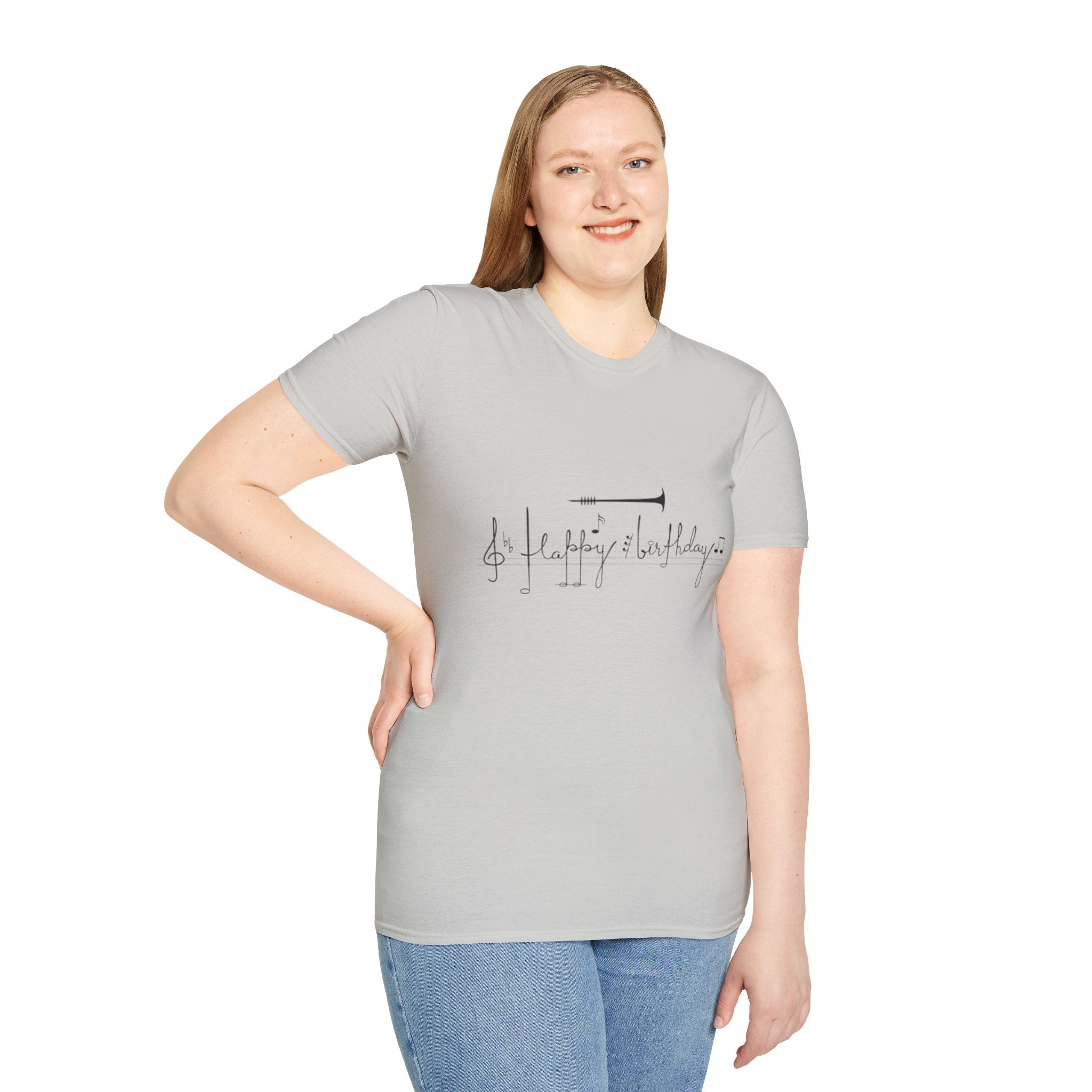 Music Note Birthday Unisex Softstyle T-Shirt-Personalize It!