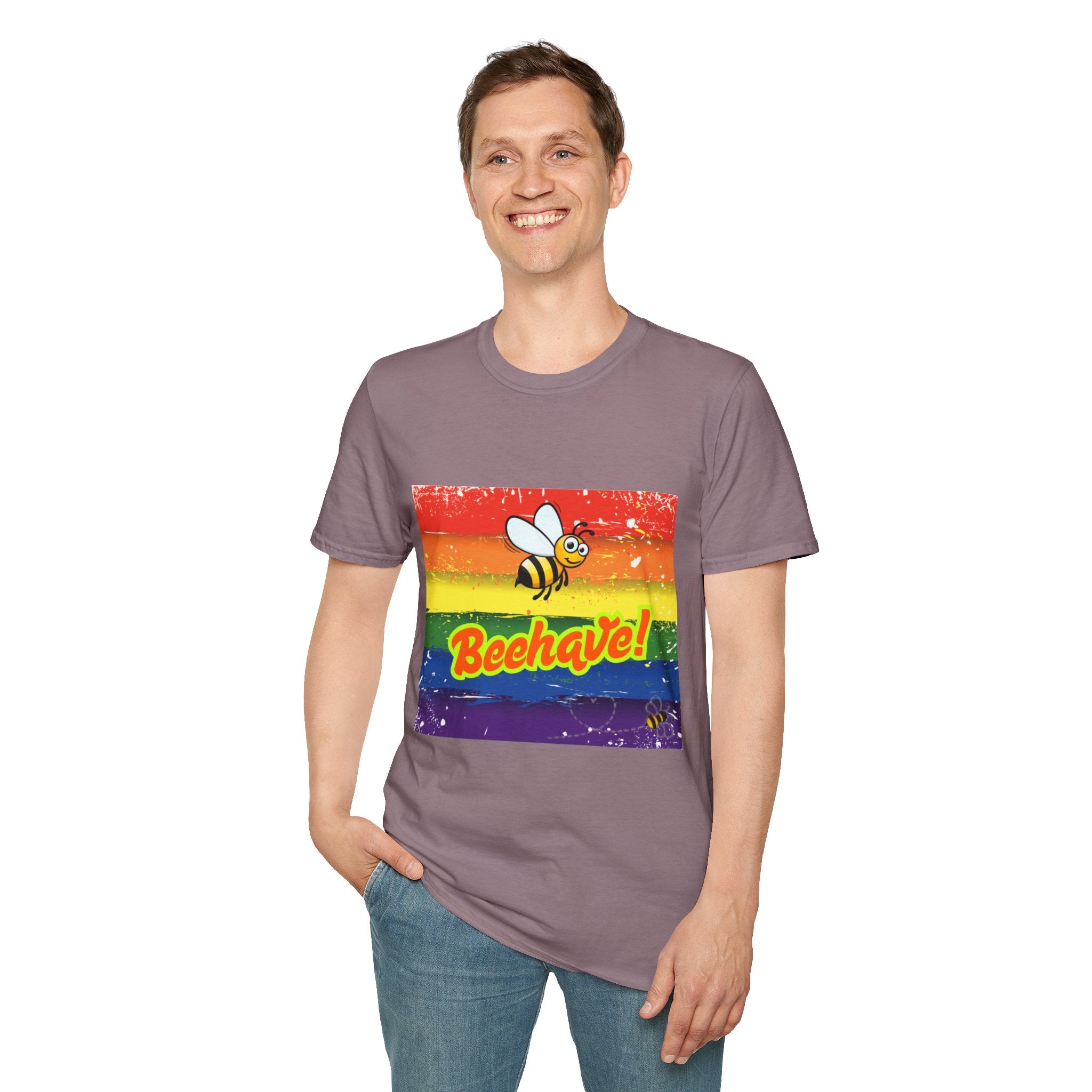Beehave Rainbow Unisex Softstyle T-Shirt