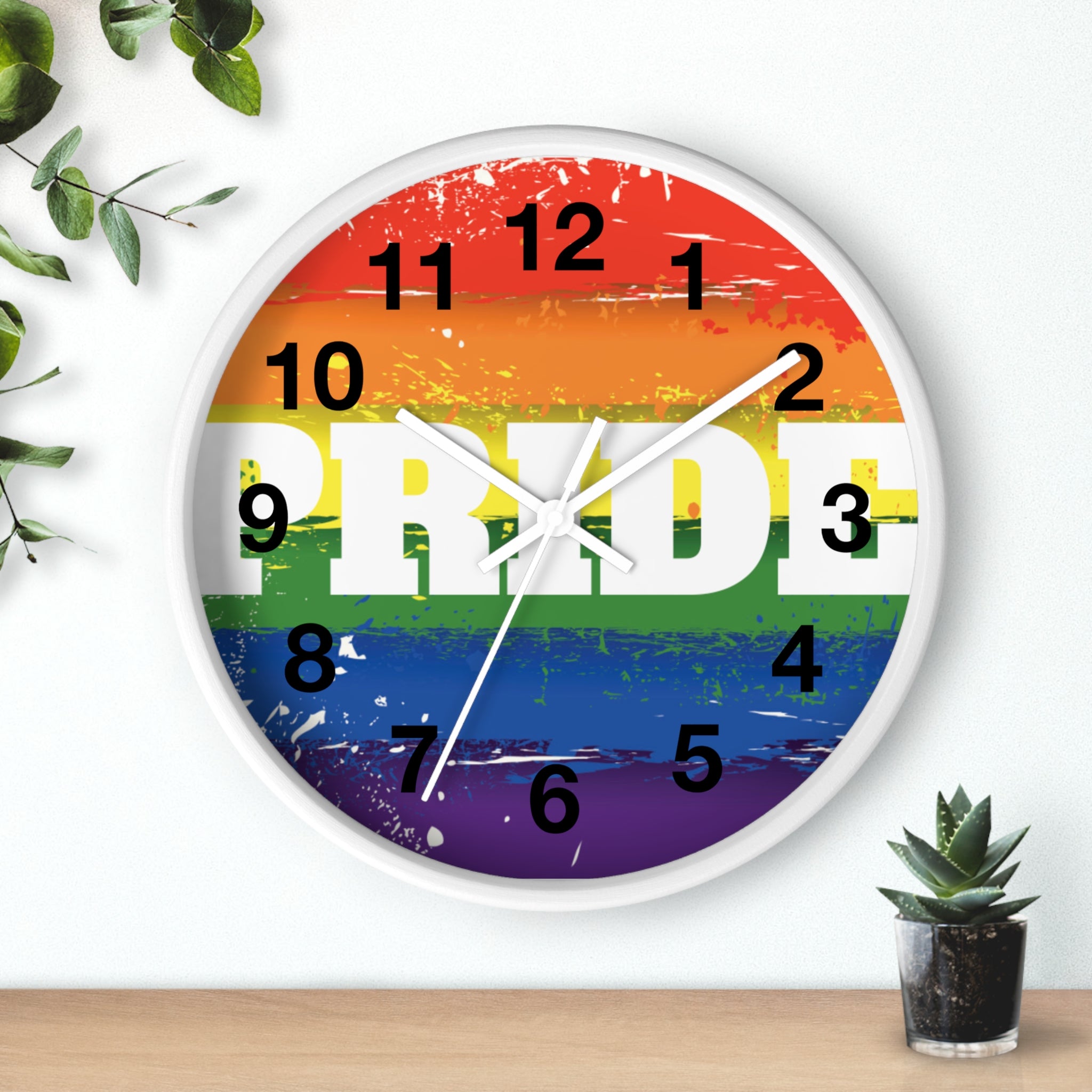 Pride Rainbow Wall Clock