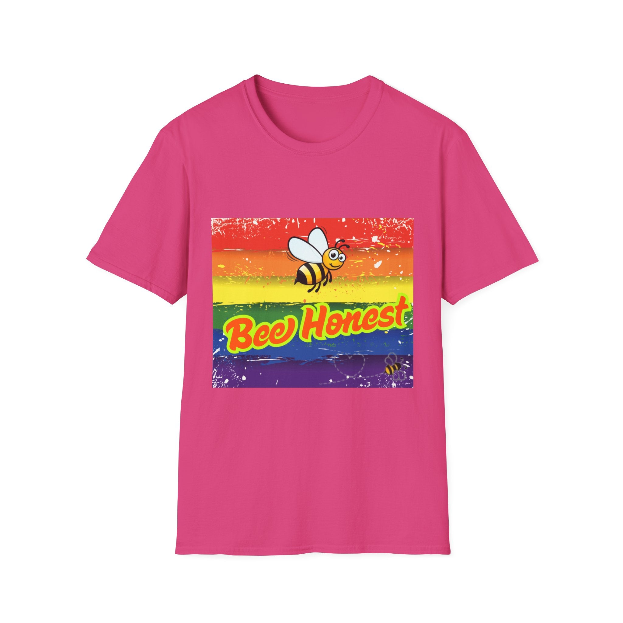 Bee Honest Rainbow Unisex Softstyle T-Shirt